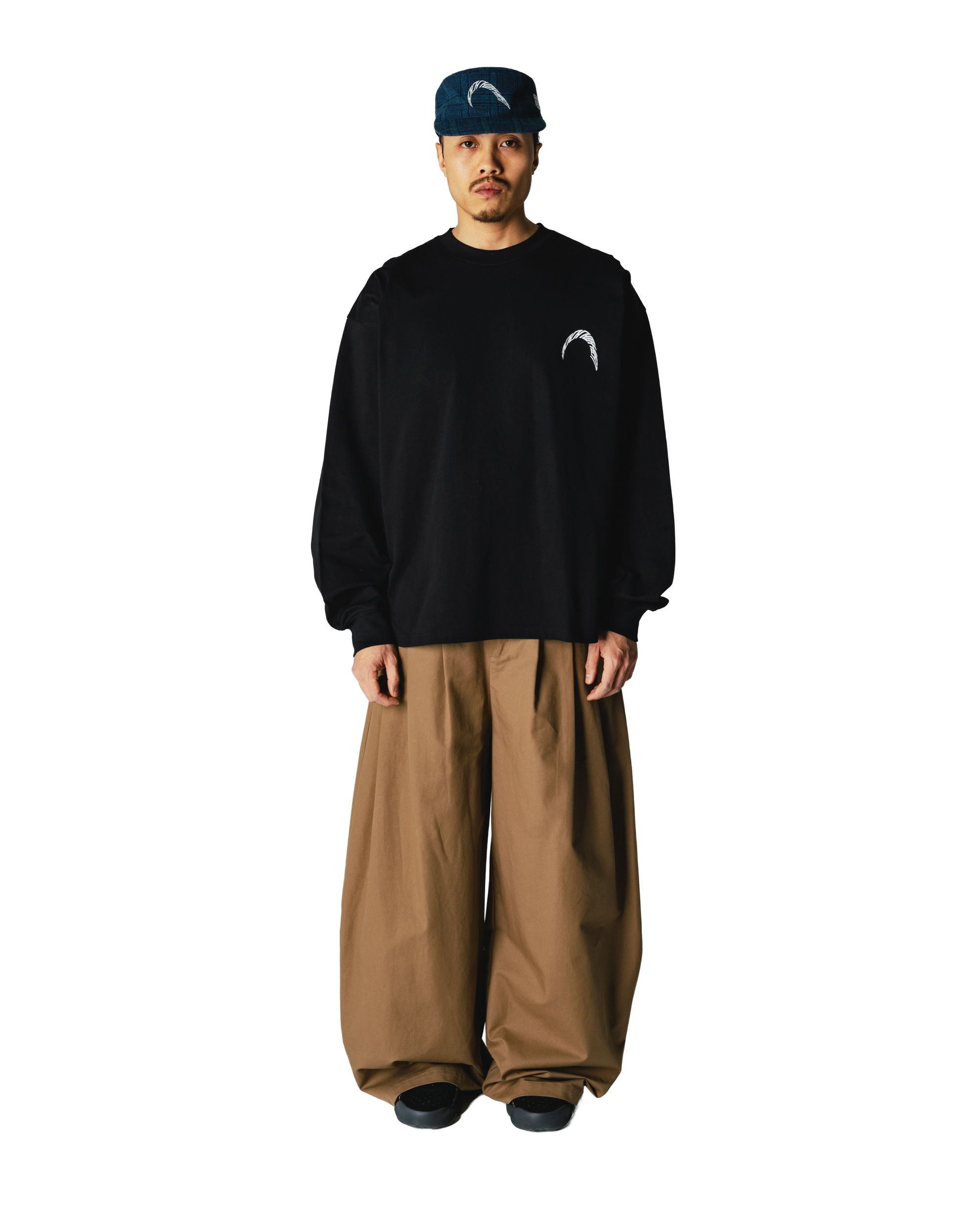 Woodbird WBBeam LS Warp Tee T-Shirts Black