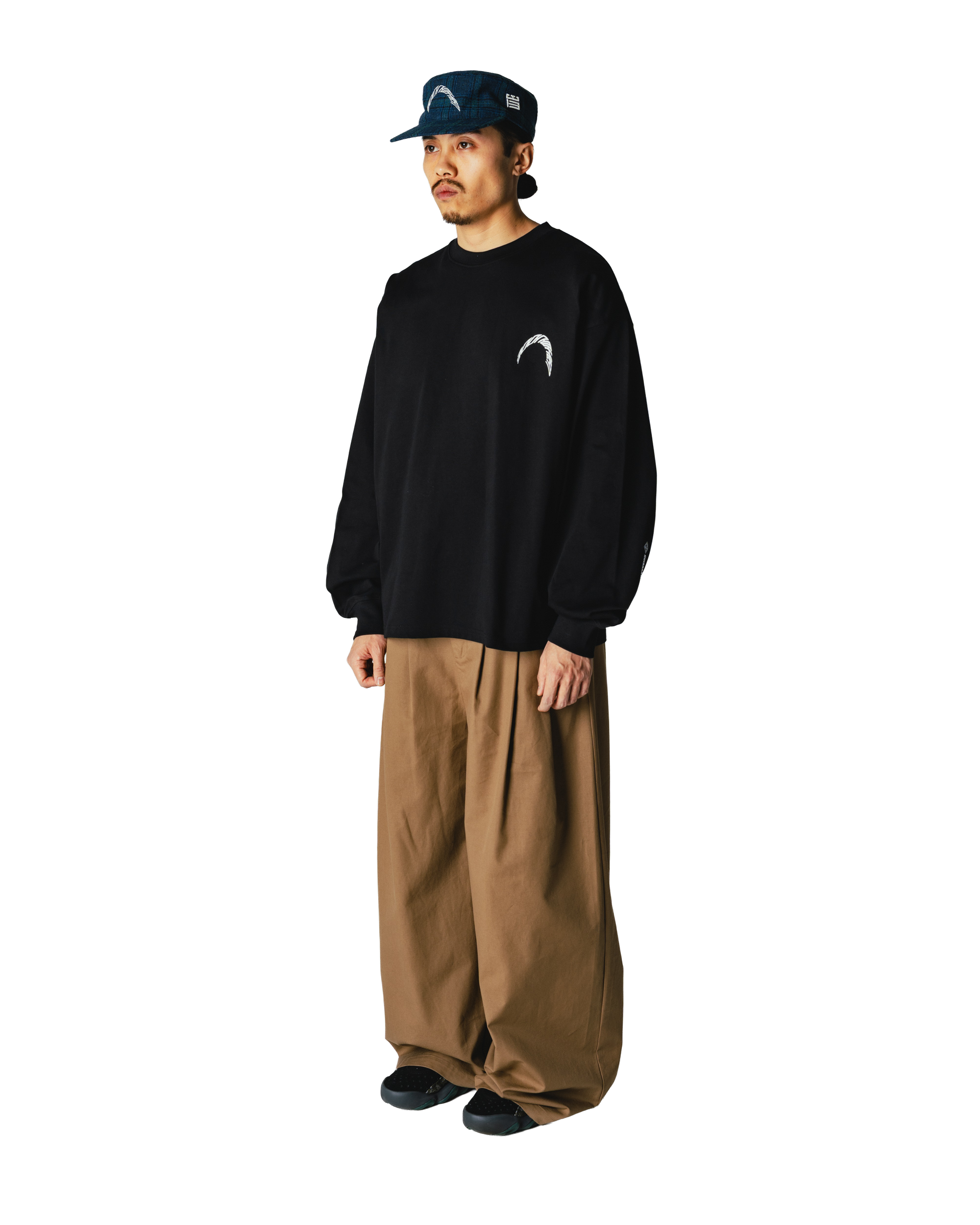 Woodbird WBBeam LS Warp Tee T-Shirts Black