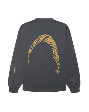 Woodbird WBBeam LS Warp Tee T-Shirts Slate Blue