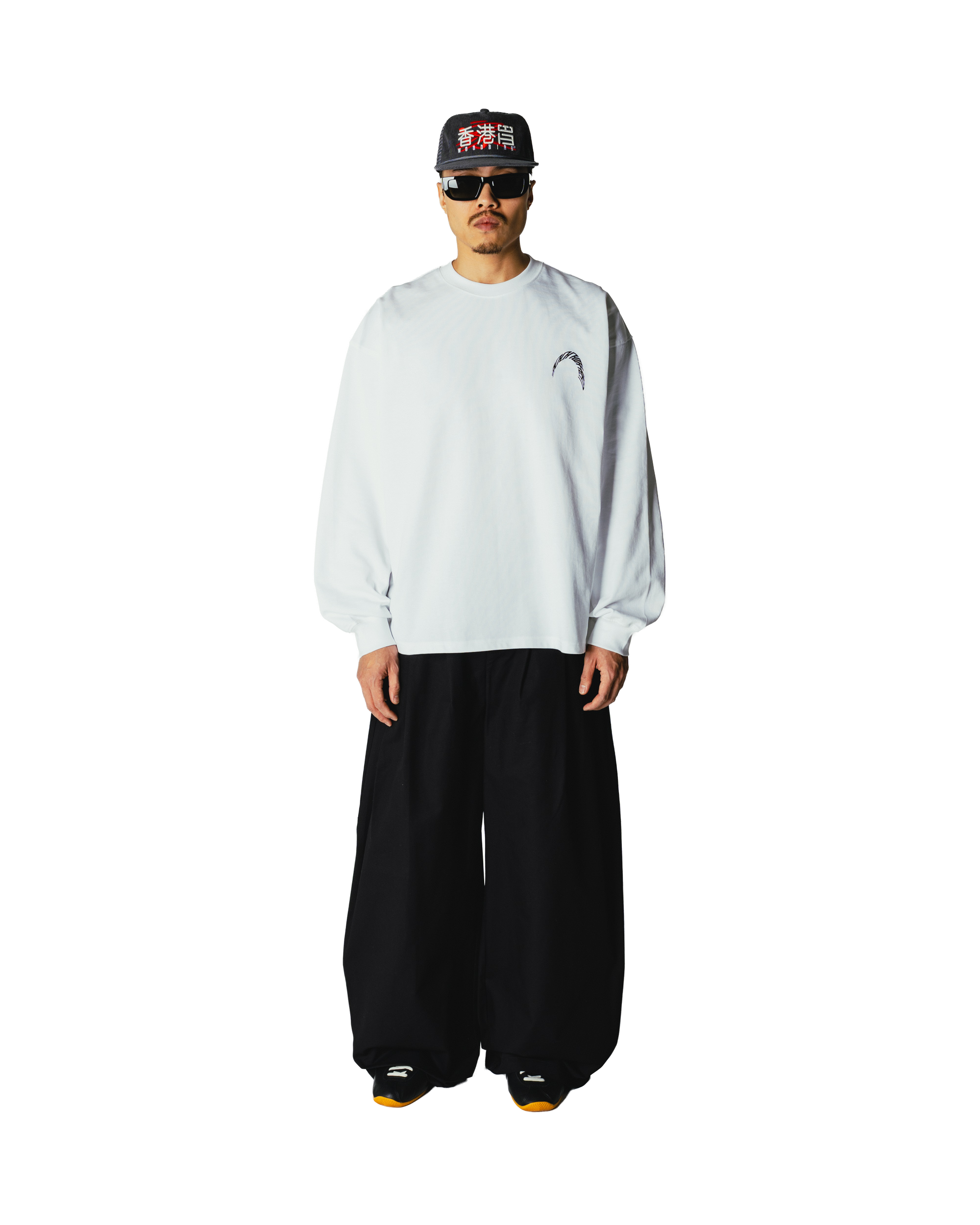 Woodbird WBBeam LS Warp Tee T-Shirts White