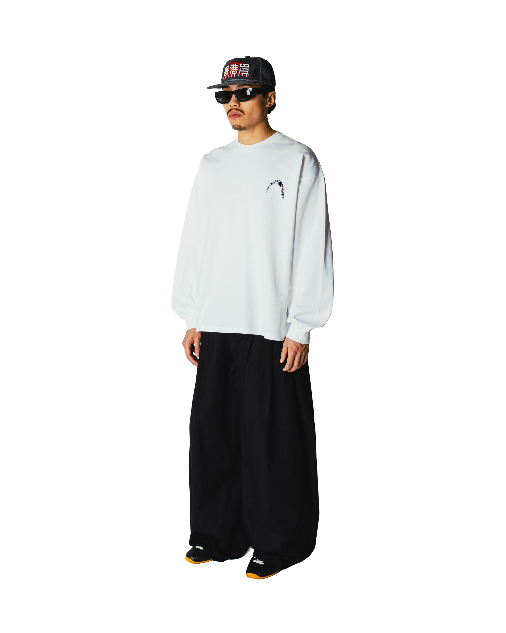 Woodbird WBBeam LS Warp Tee T-Shirts White