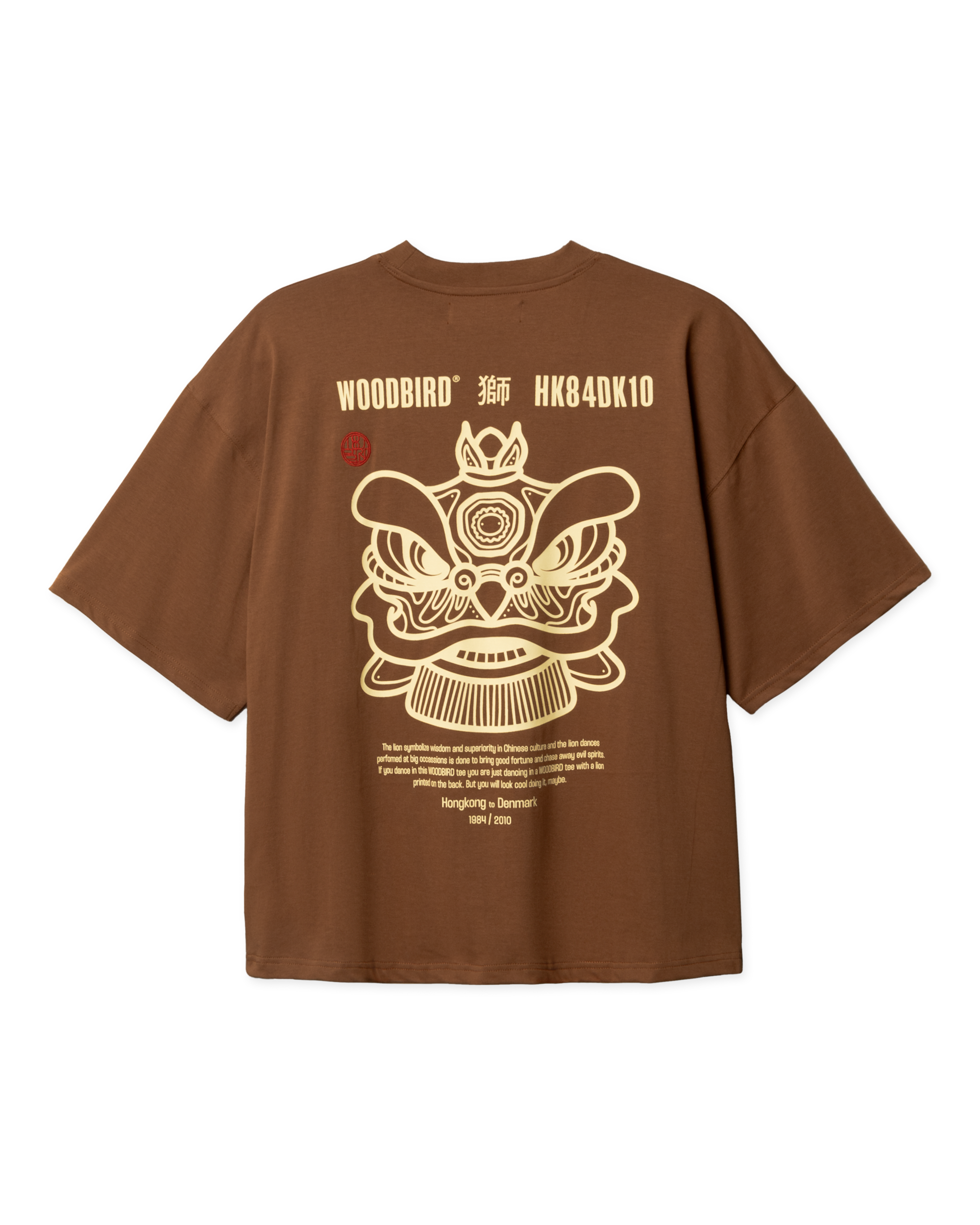 Woodbird WBBeam Lion Tee T-Shirts Mid Brown