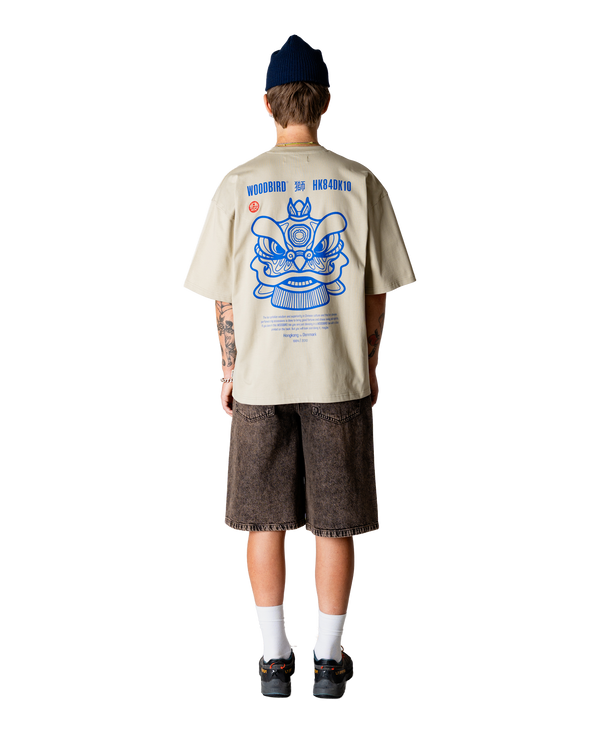 Woodbird WBBeam Lion Tee T-Shirts Stone