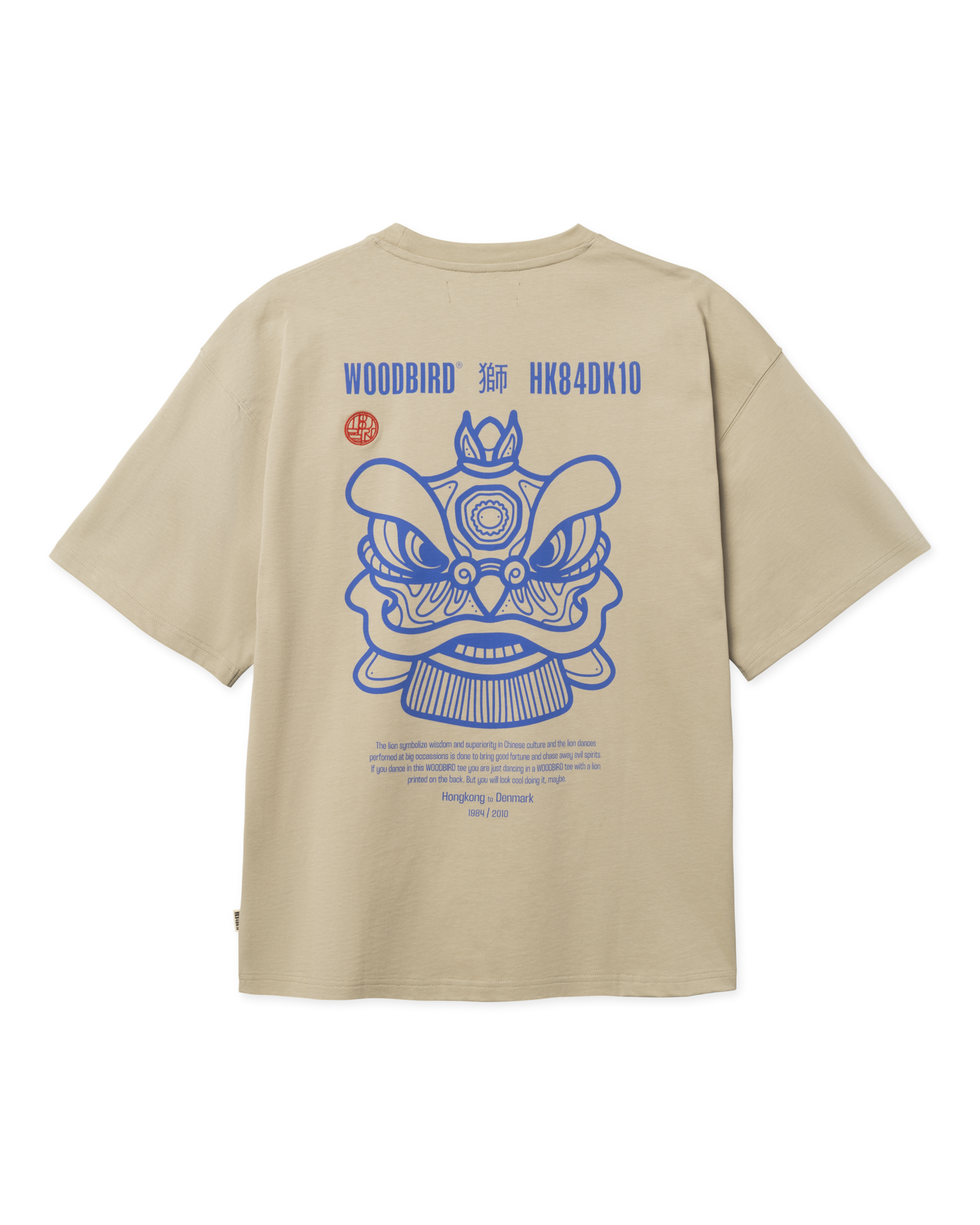 Woodbird WBBeam Lion Tee T-Shirts Stone