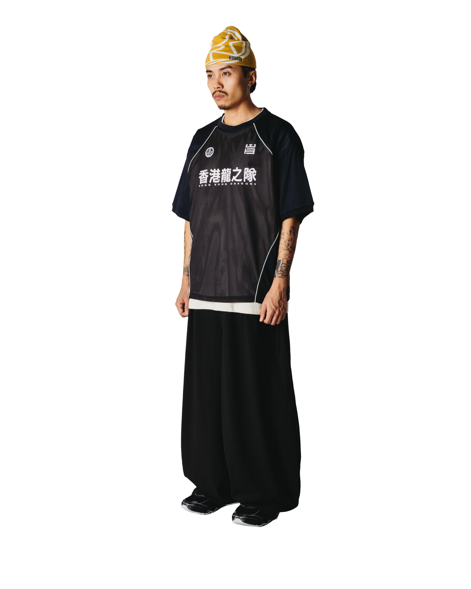 Woodbird WBBeam Mesh Cut Tee T-Shirts Black