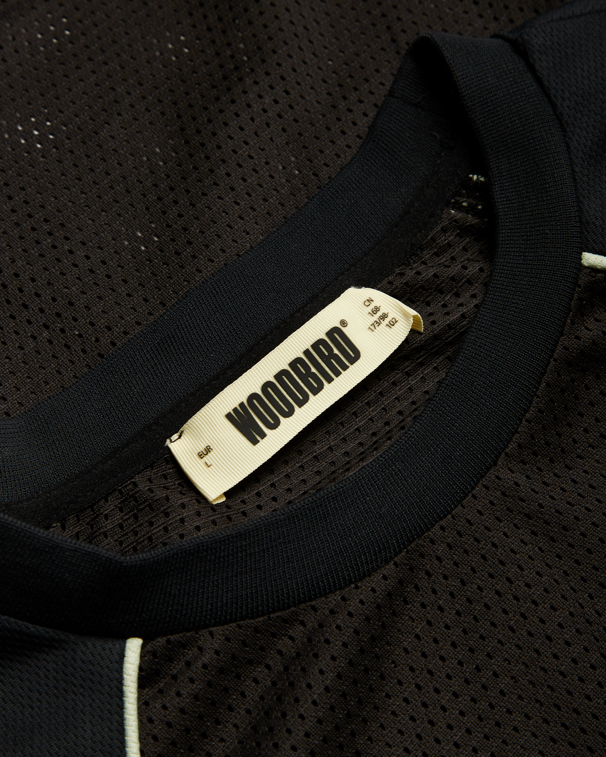 Woodbird WBBeam Mesh Cut Tee T-Shirts Black