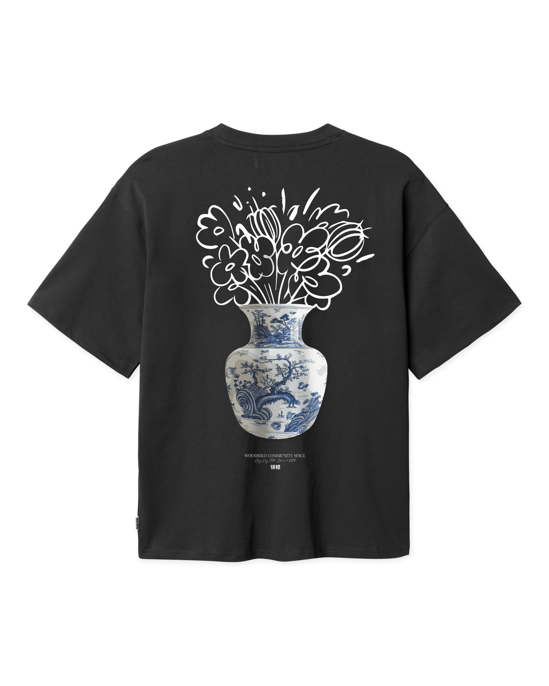 T*i様 BASEMARK Embroidery Asymmetry Tee WBBeam Ming Tee – Woodbird