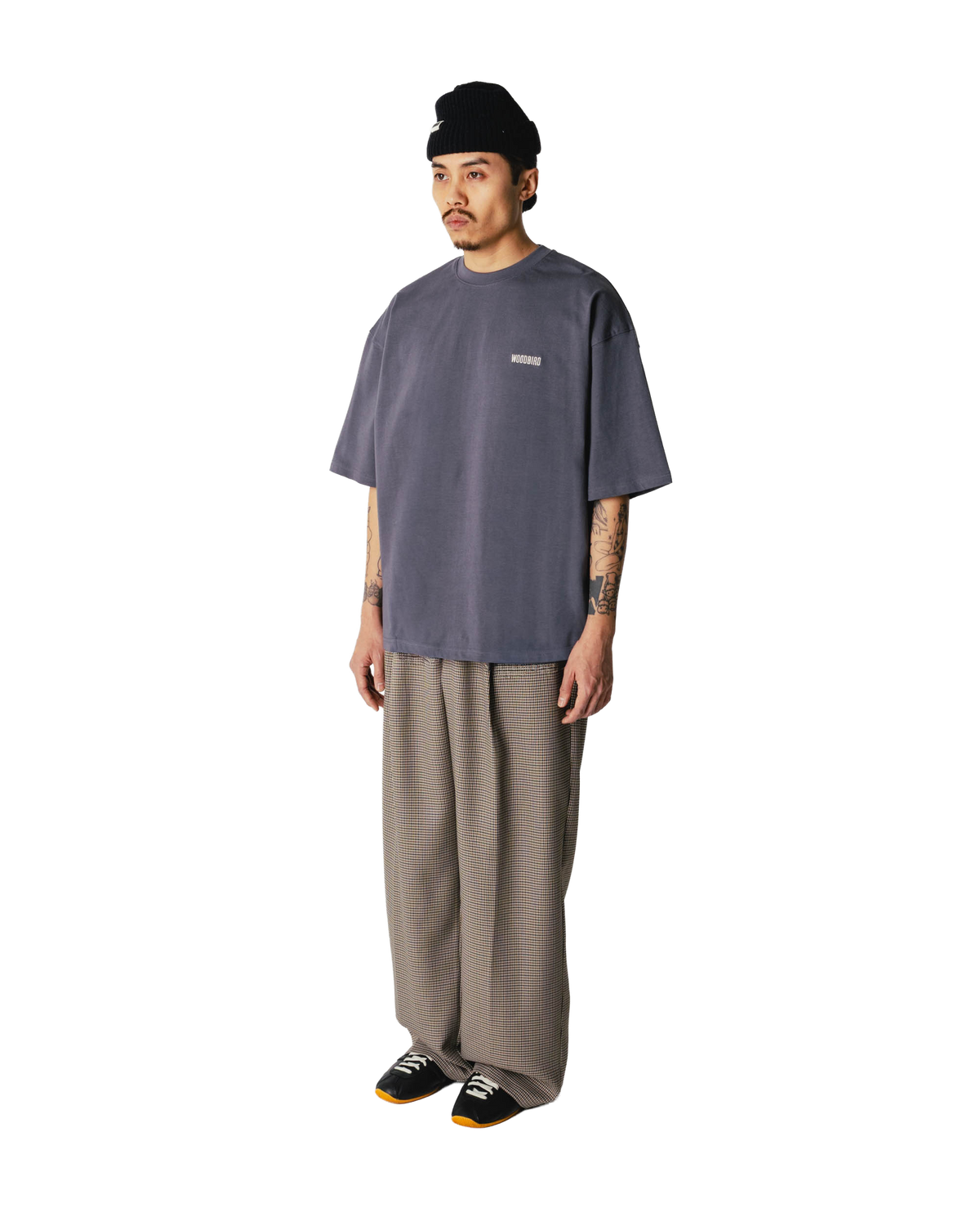 Woodbird WBBeam Retro Tee T-Shirts Slate Blue