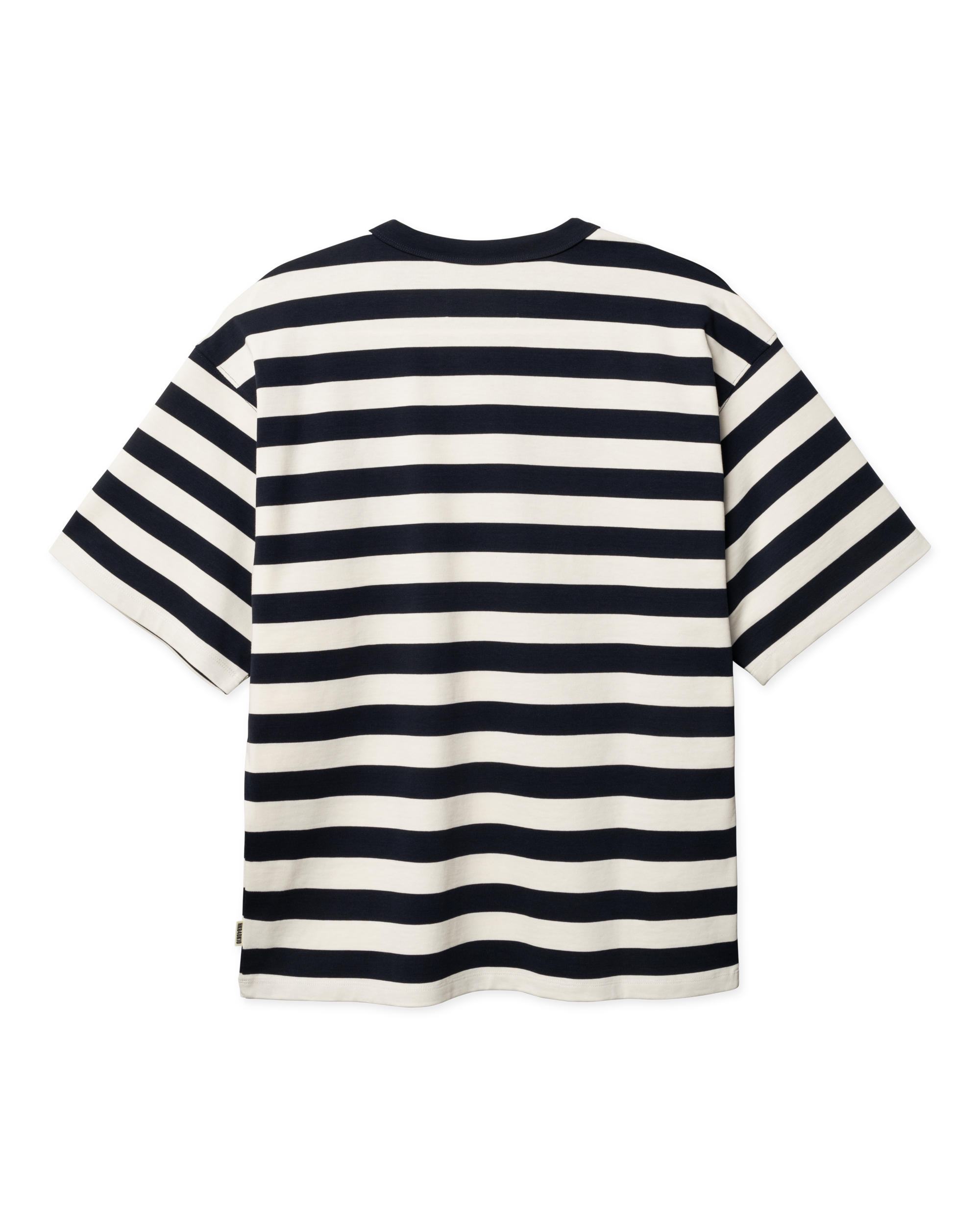 Woodbird WBBeam Stripe Tee T-Shirts Dark Navy