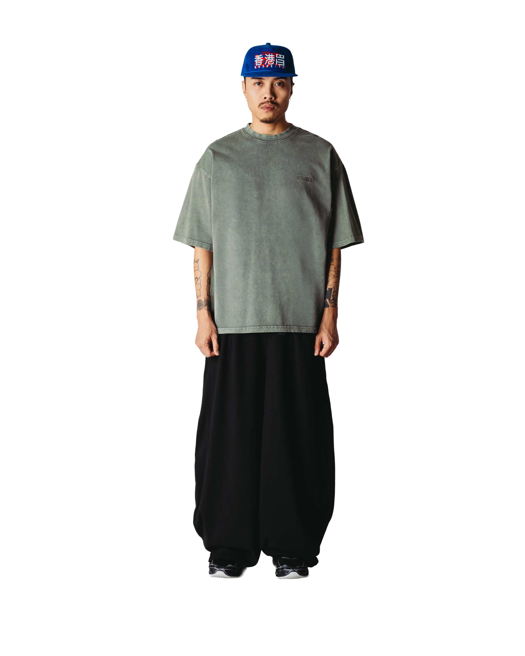 Woodbird WBBeam Tinted Tee T-Shirts Dusty Green