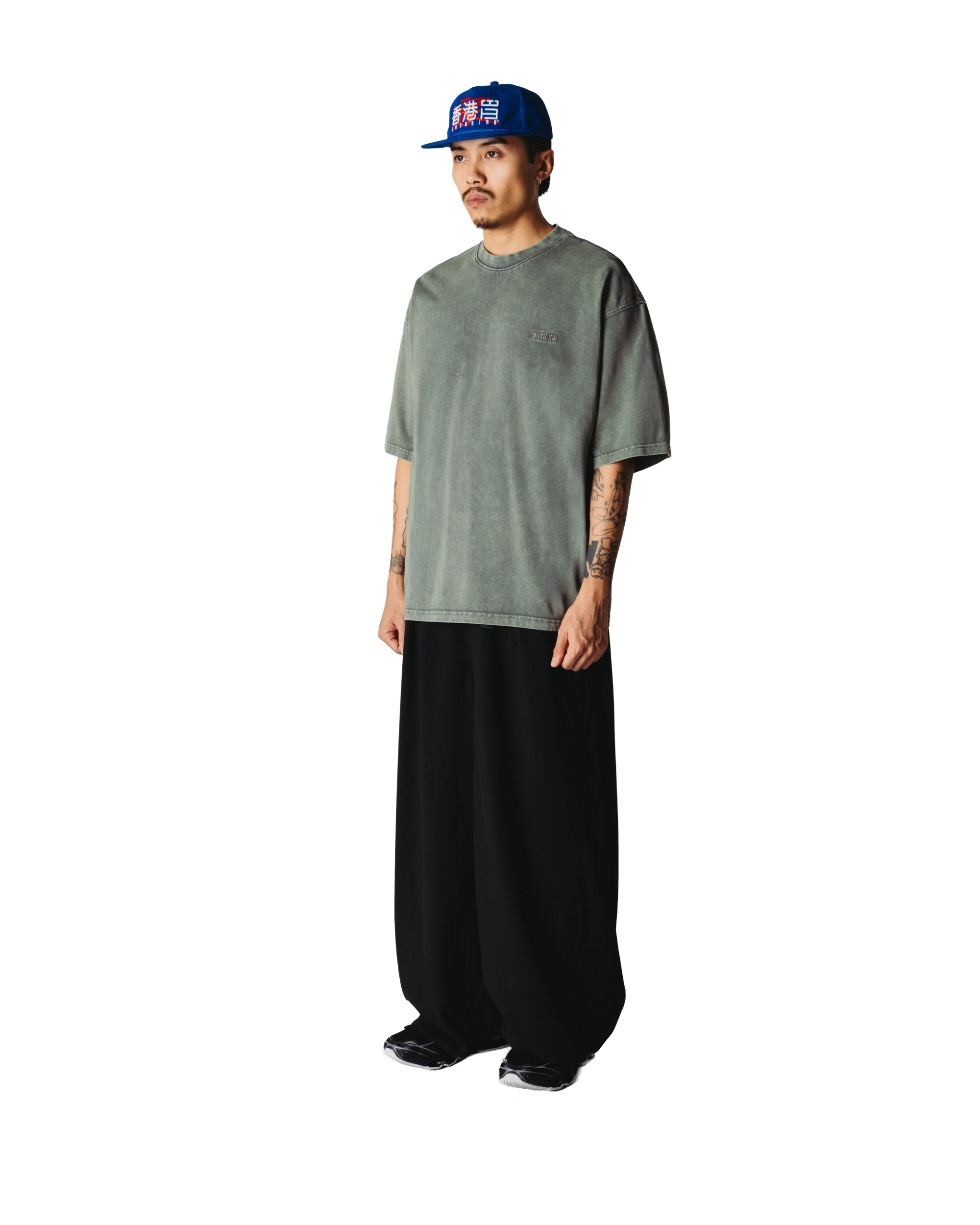 Woodbird WBBeam Tinted Tee T-Shirts Dusty Green