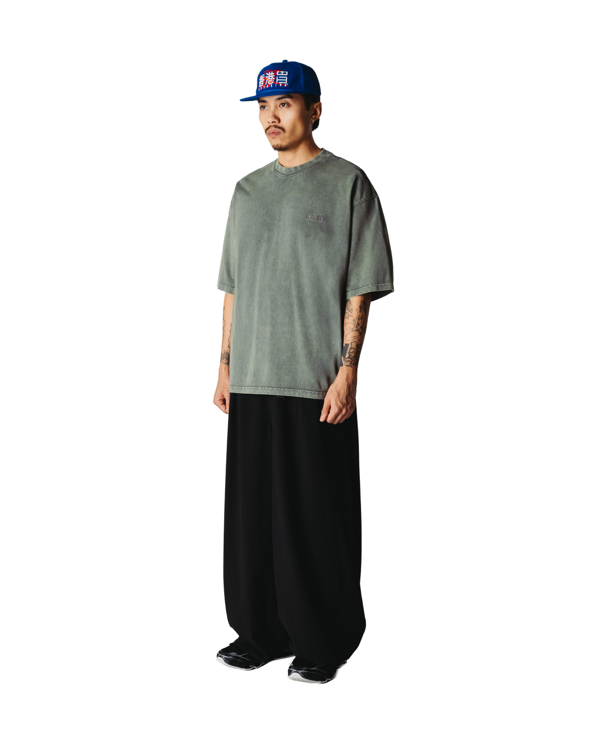 Woodbird WBBeam Tinted Tee T-Shirts Dusty Green