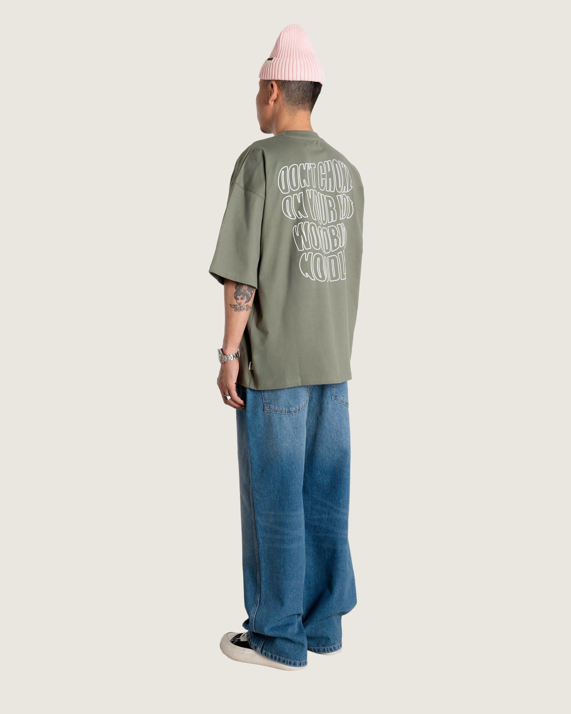 Woodbird WBBeam Wobble Tee T-Shirts Grey-Green
