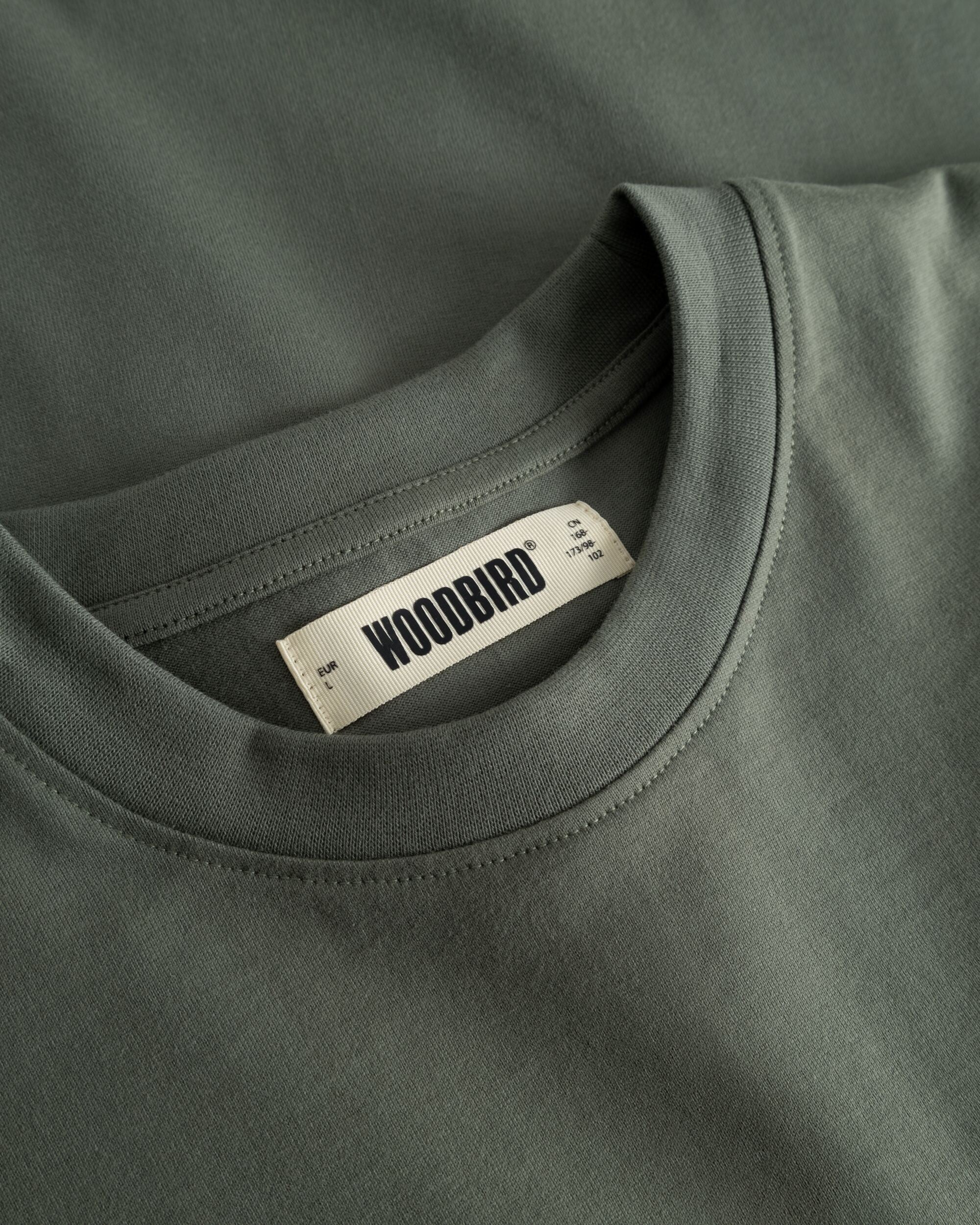 Woodbird WBBeam Wobble Tee T-Shirts Grey-Green