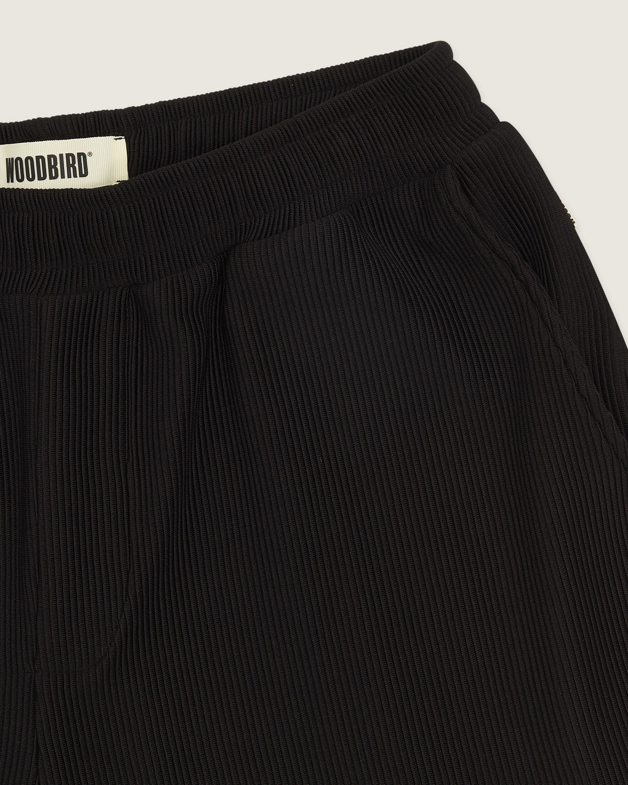Woodbird WBBen Plisse Shorts Shorts Black