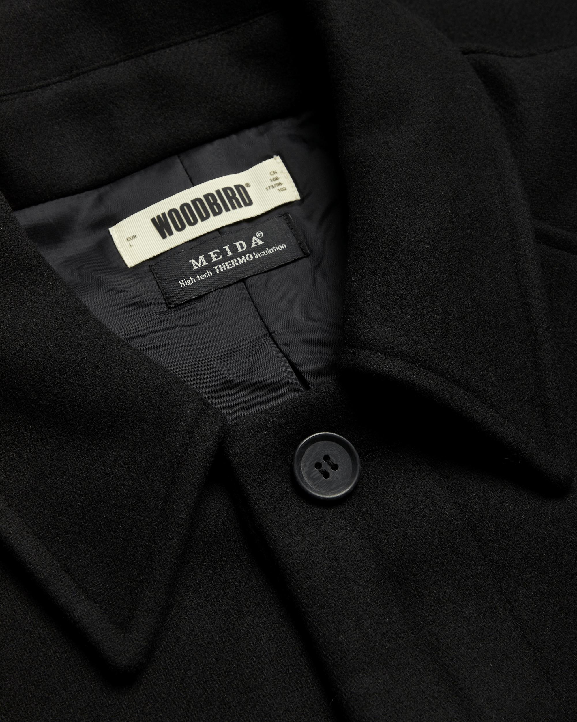 Woodbird WBBergt Wool Coat Outerwear Black