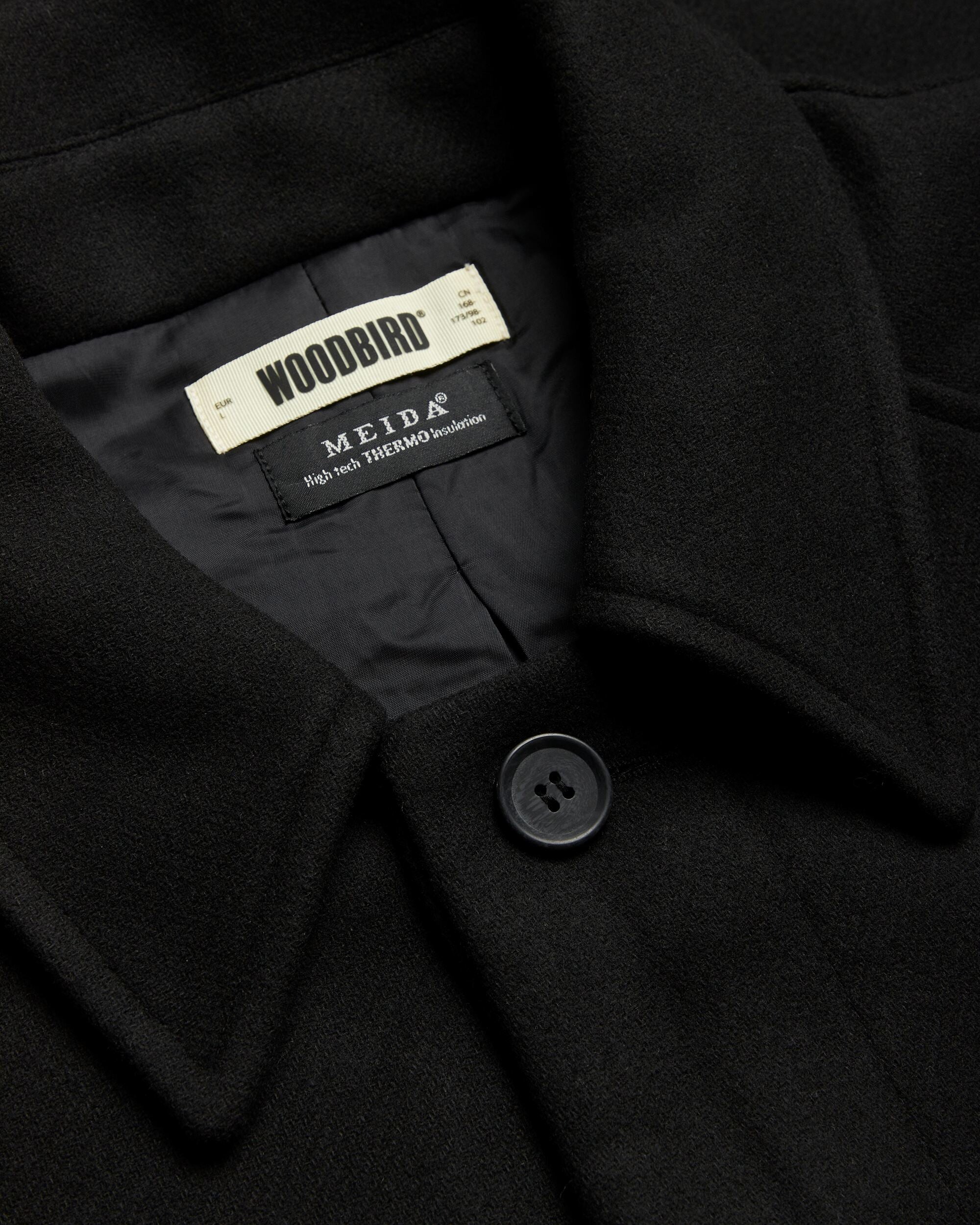 Woodbird WBBergt Wool Coat Outerwear Black