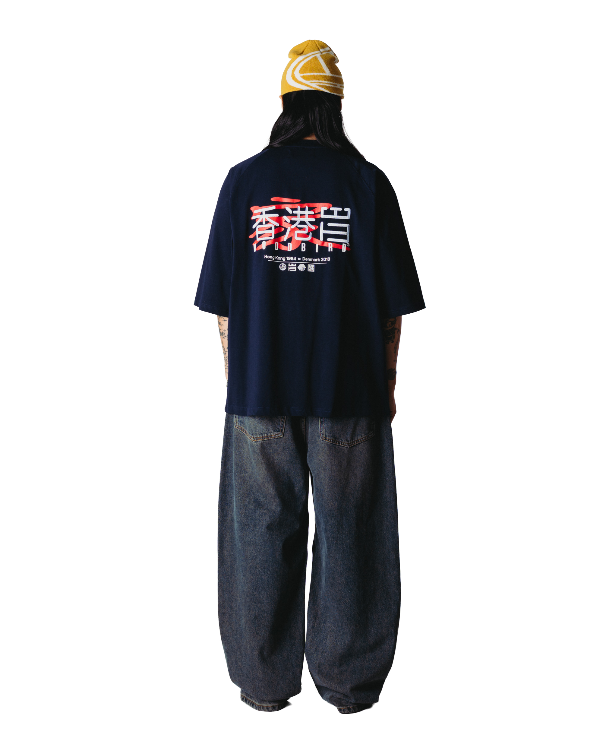 Woodbird WBBlake HK Home Tee T-Shirts Dark Navy