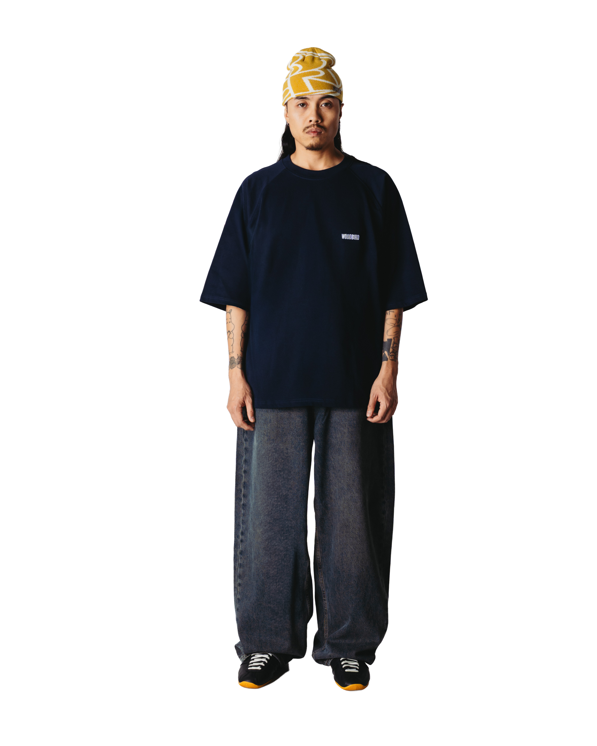 Woodbird WBBlake HK Home Tee T-Shirts Dark Navy