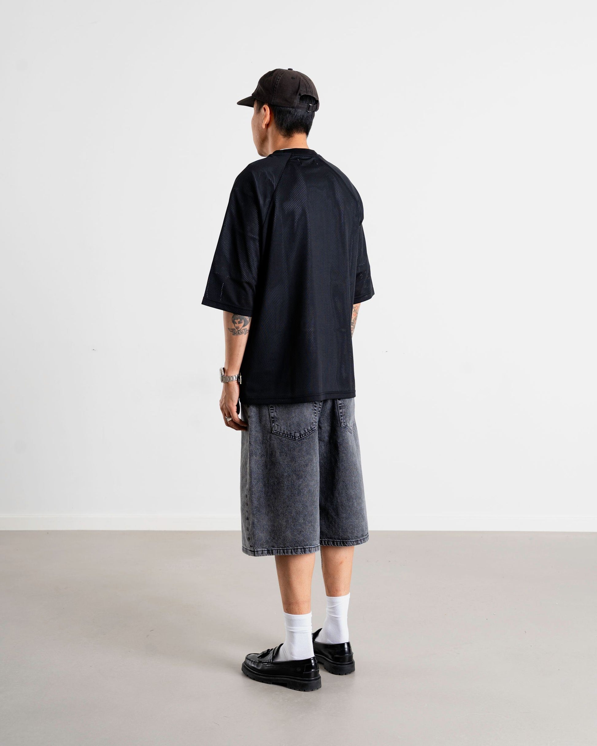 Woodbird WBBlake Mesh Tee T-Shirts Black