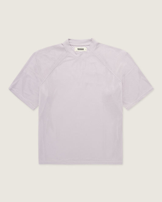 Woodbird WBBlake Mesh Tee T-Shirts Grey-Purple