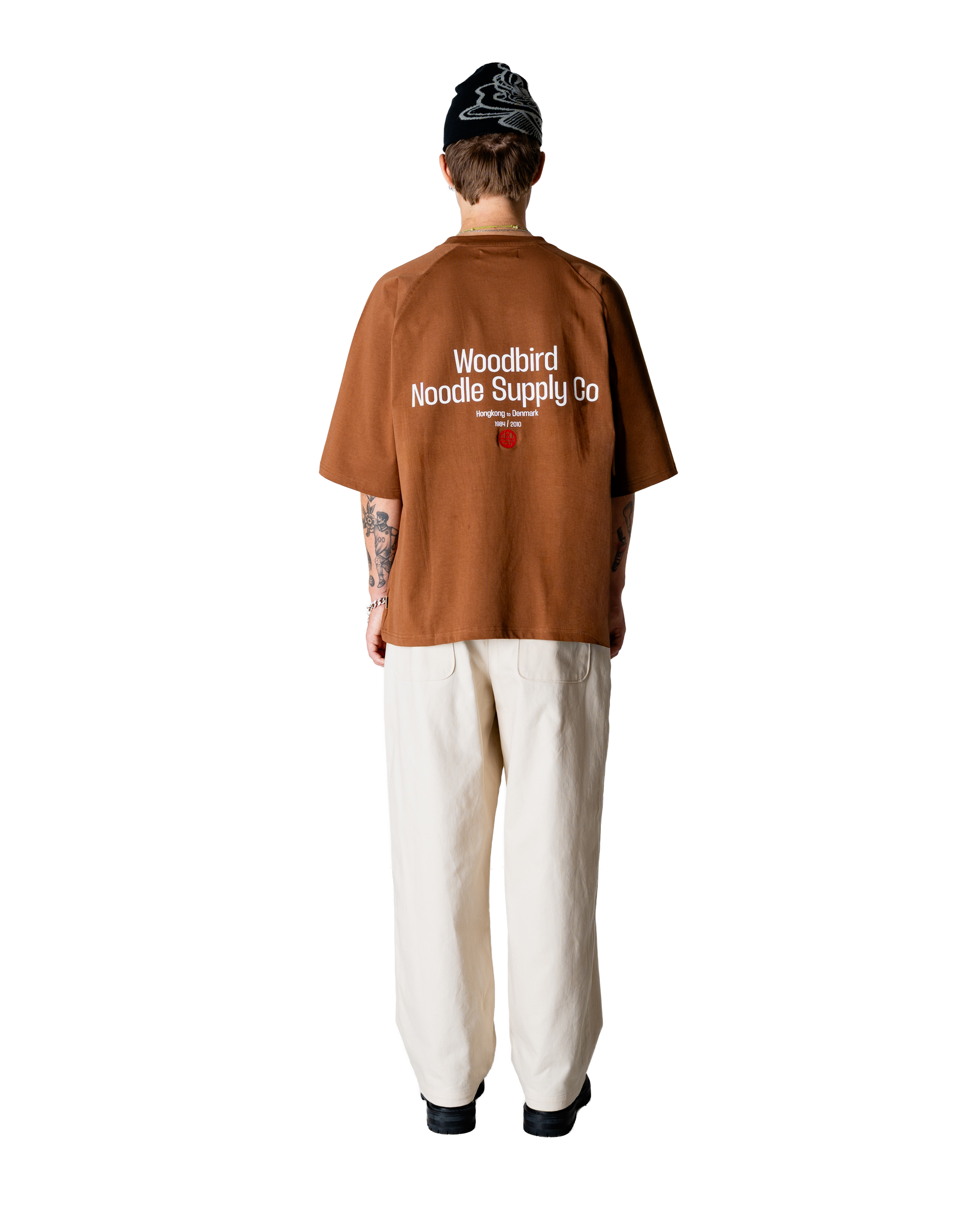 Woodbird WBBlake Supply Tee T-Shirts Mid Brown