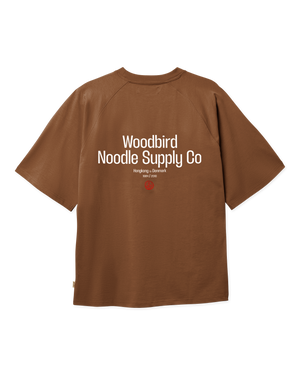 Woodbird WBBlake Supply Tee T-Shirts Mid Brown
