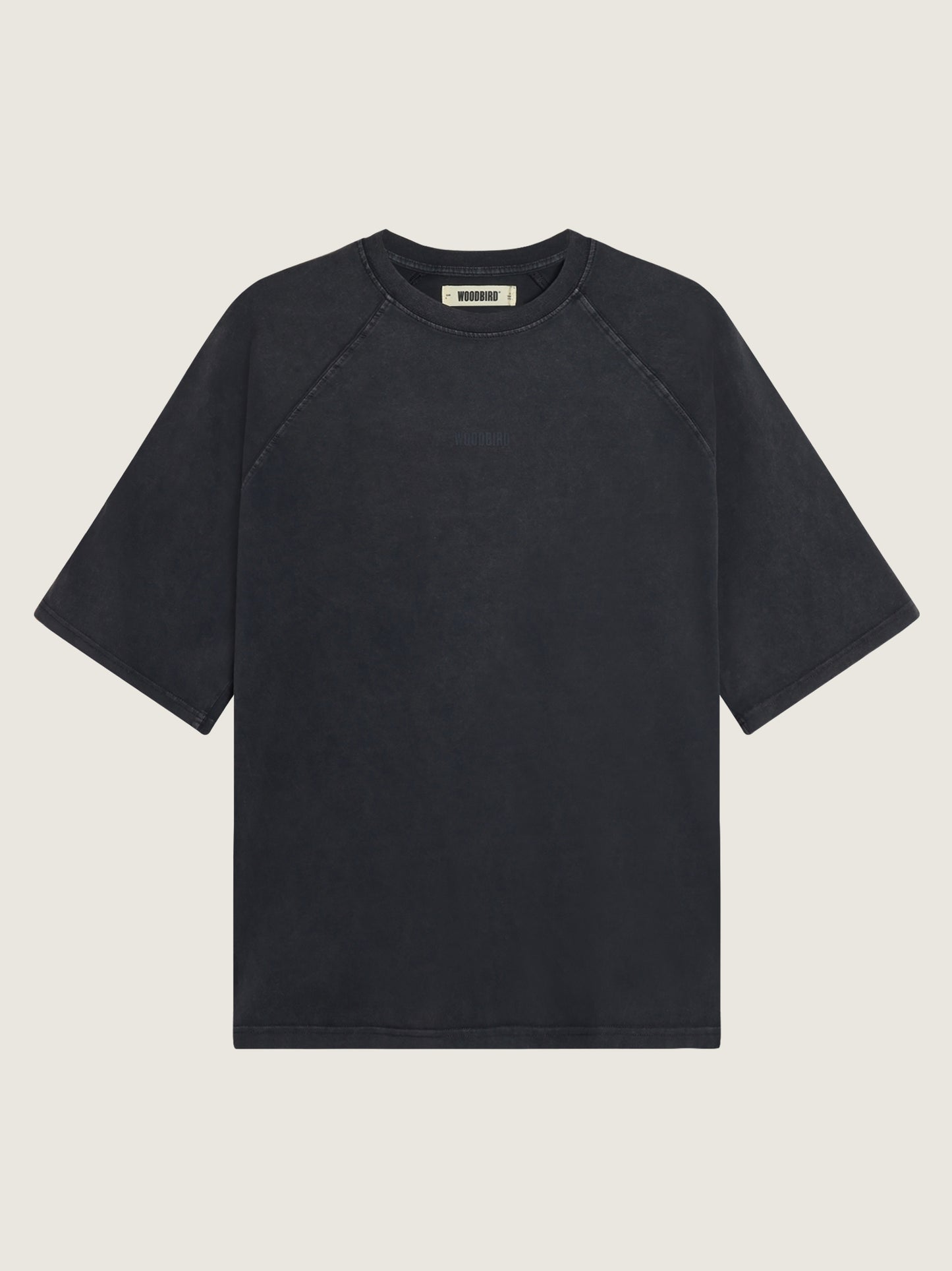 Woodbird WBBlake Washed Logo Tee T-Shirts Black