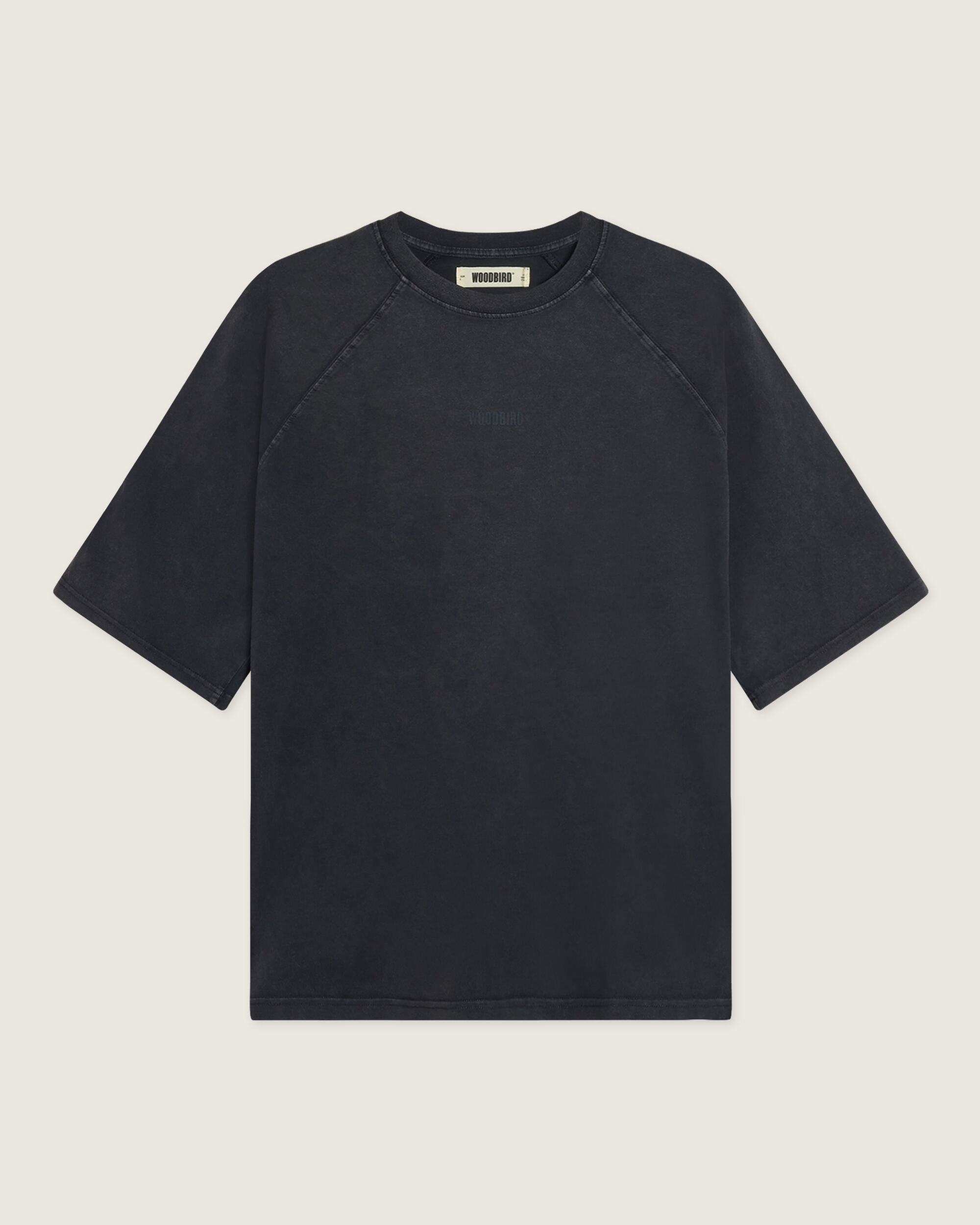 Woodbird WBBlake Washed Logo Tee T-Shirts Black