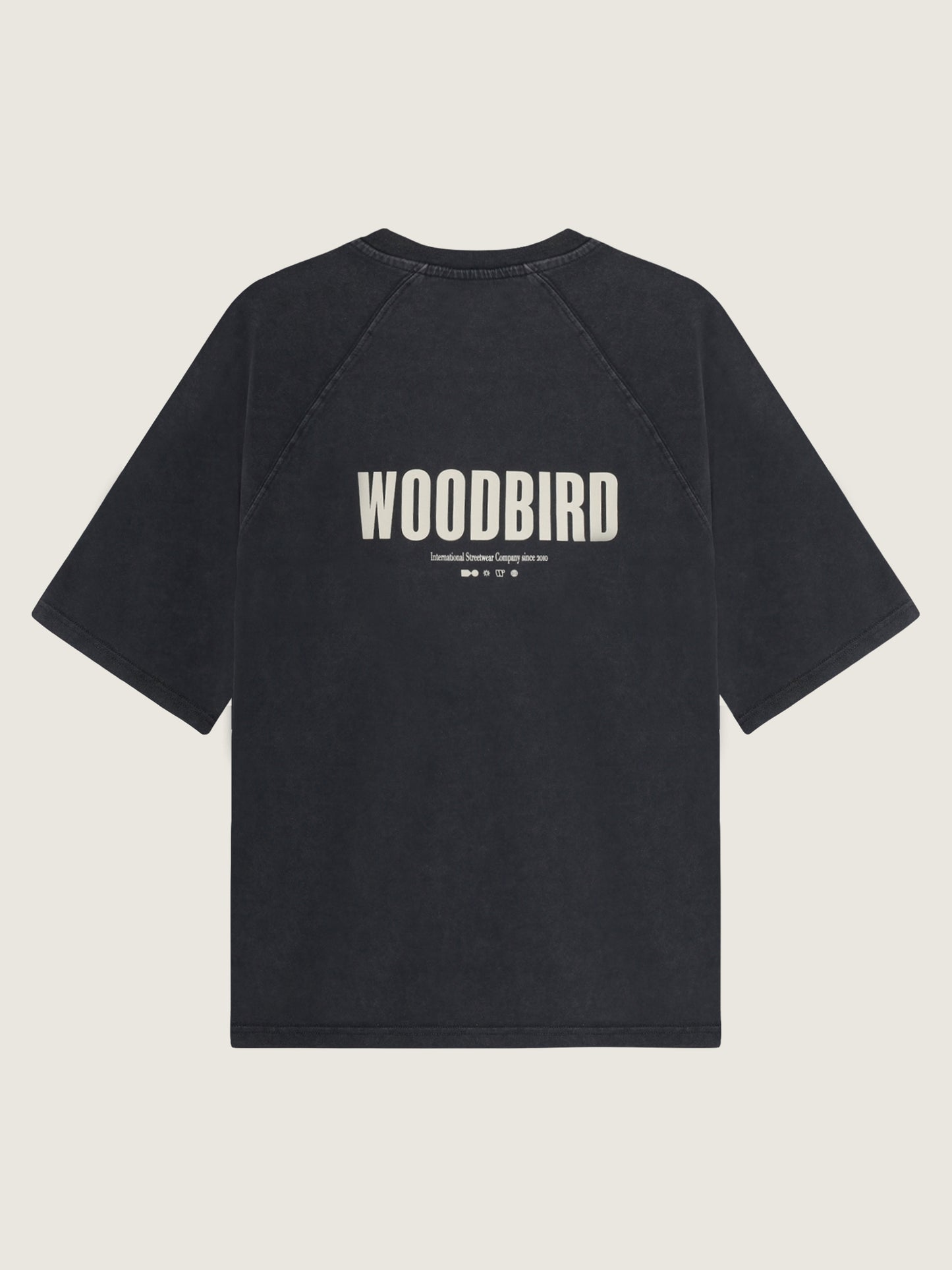 Woodbird WBBlake Washed Logo Tee T-Shirts Black