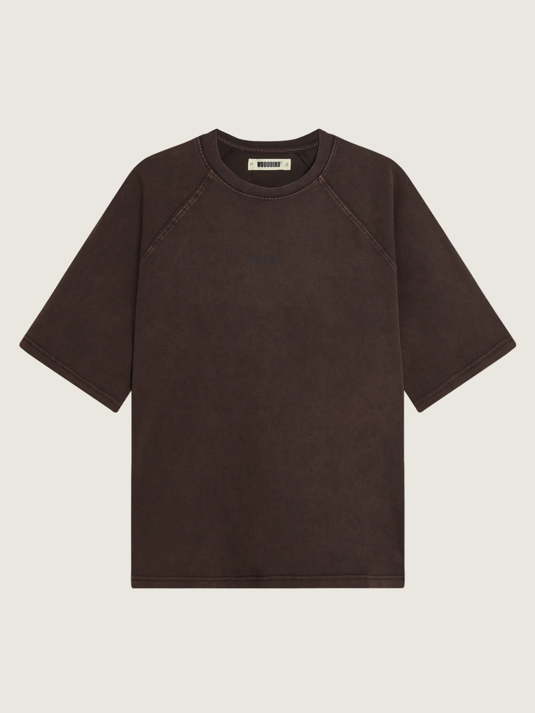 Woodbird WBBlake Washed Logo Tee T-Shirts Brown