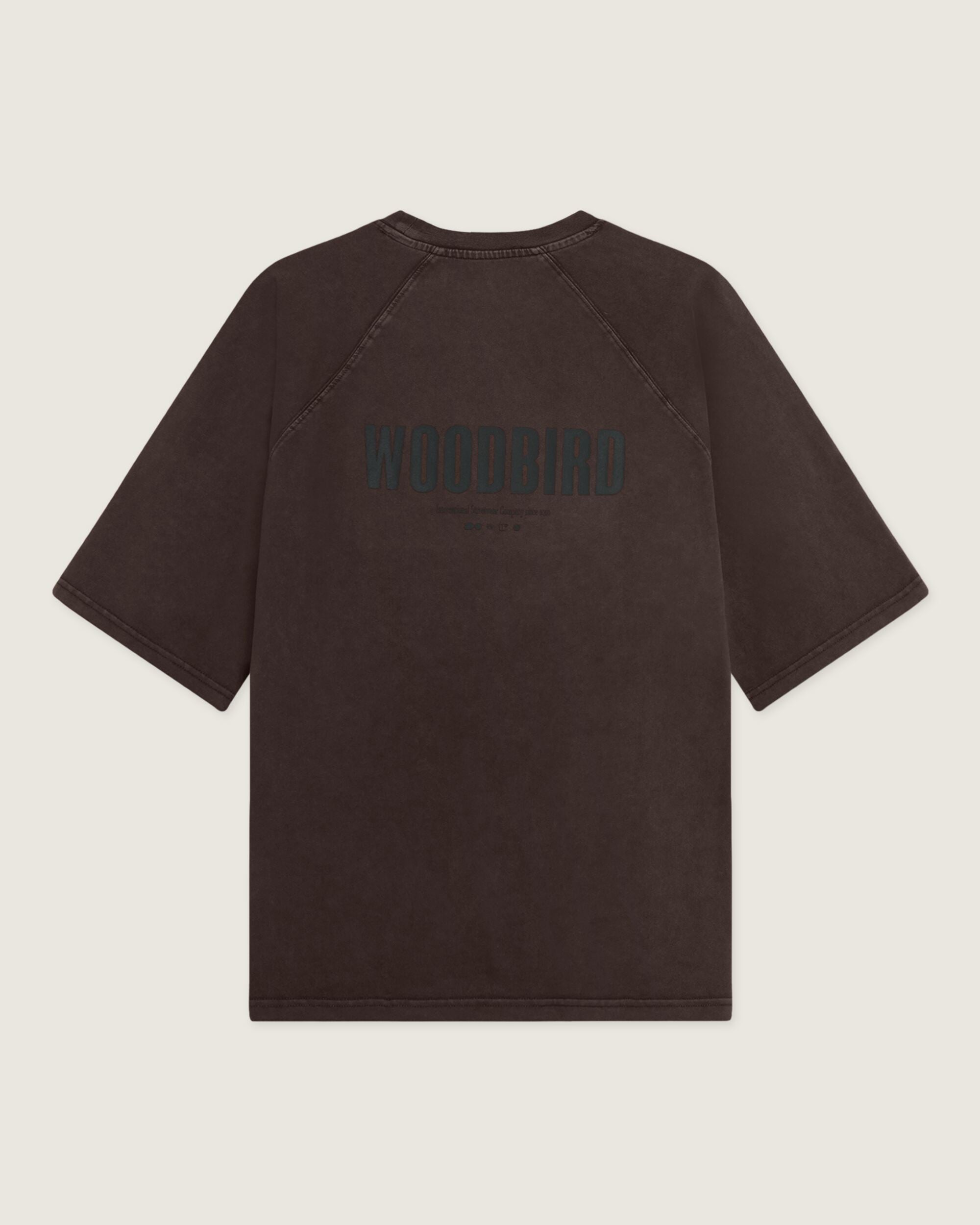 Woodbird WBBlake Washed Logo Tee T-Shirts Brown