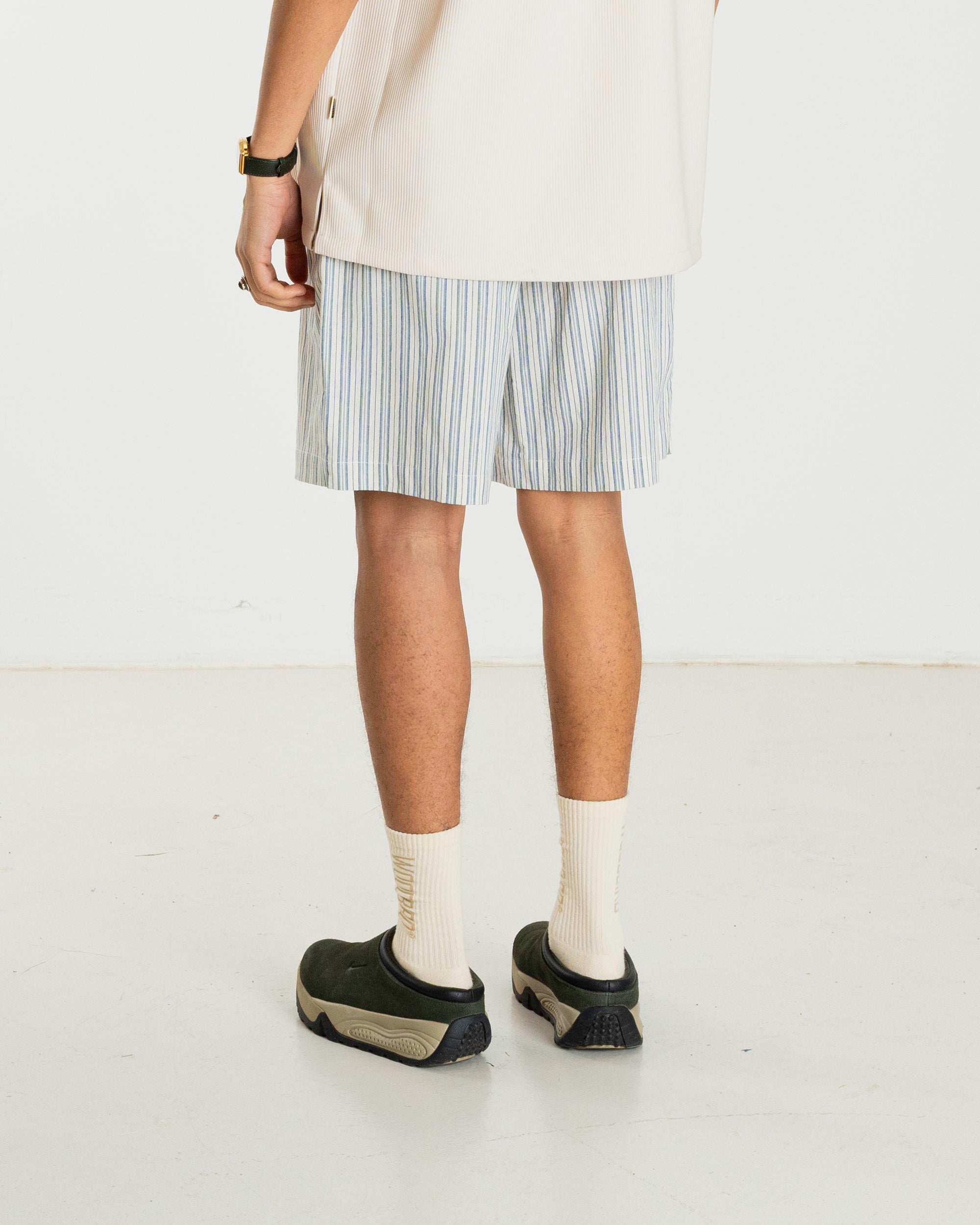 Woodbird WBBommy Stripe Shorts Shorts Light Blue
