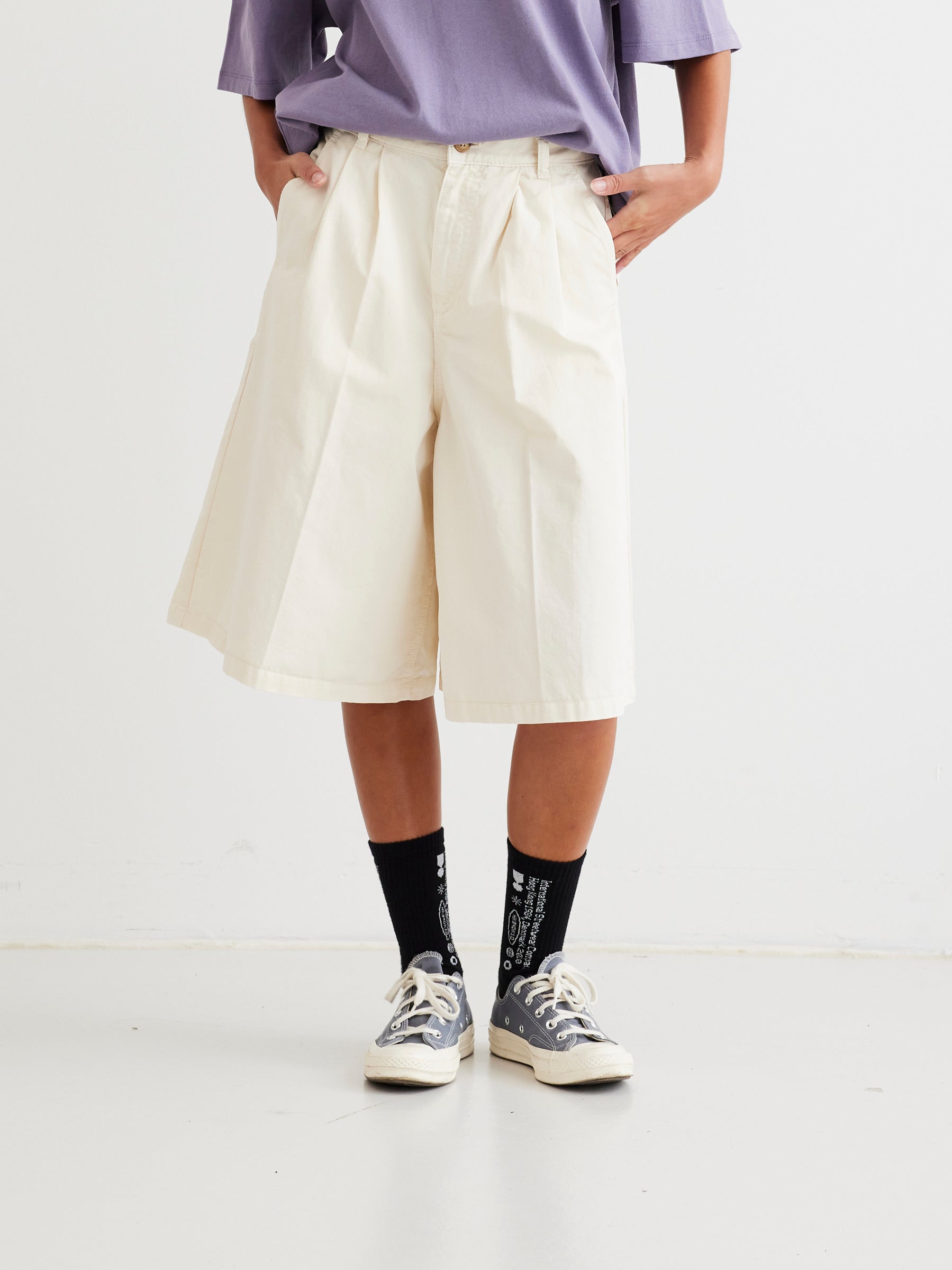 Woodbird Female WBBri Paper Shorts Shorts Off White