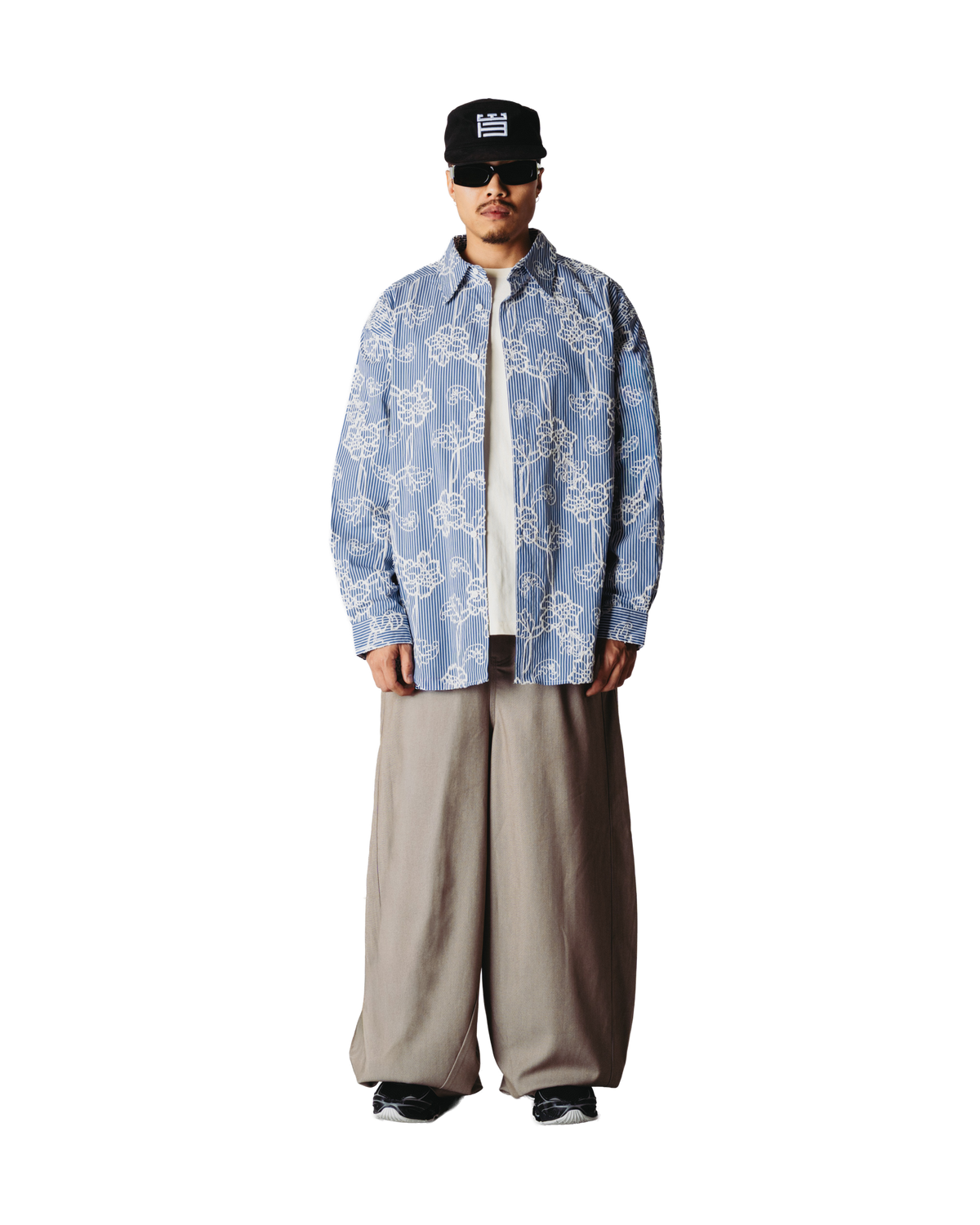 Woodbird WBBrooks EMB Shirt Shirts Blue-White