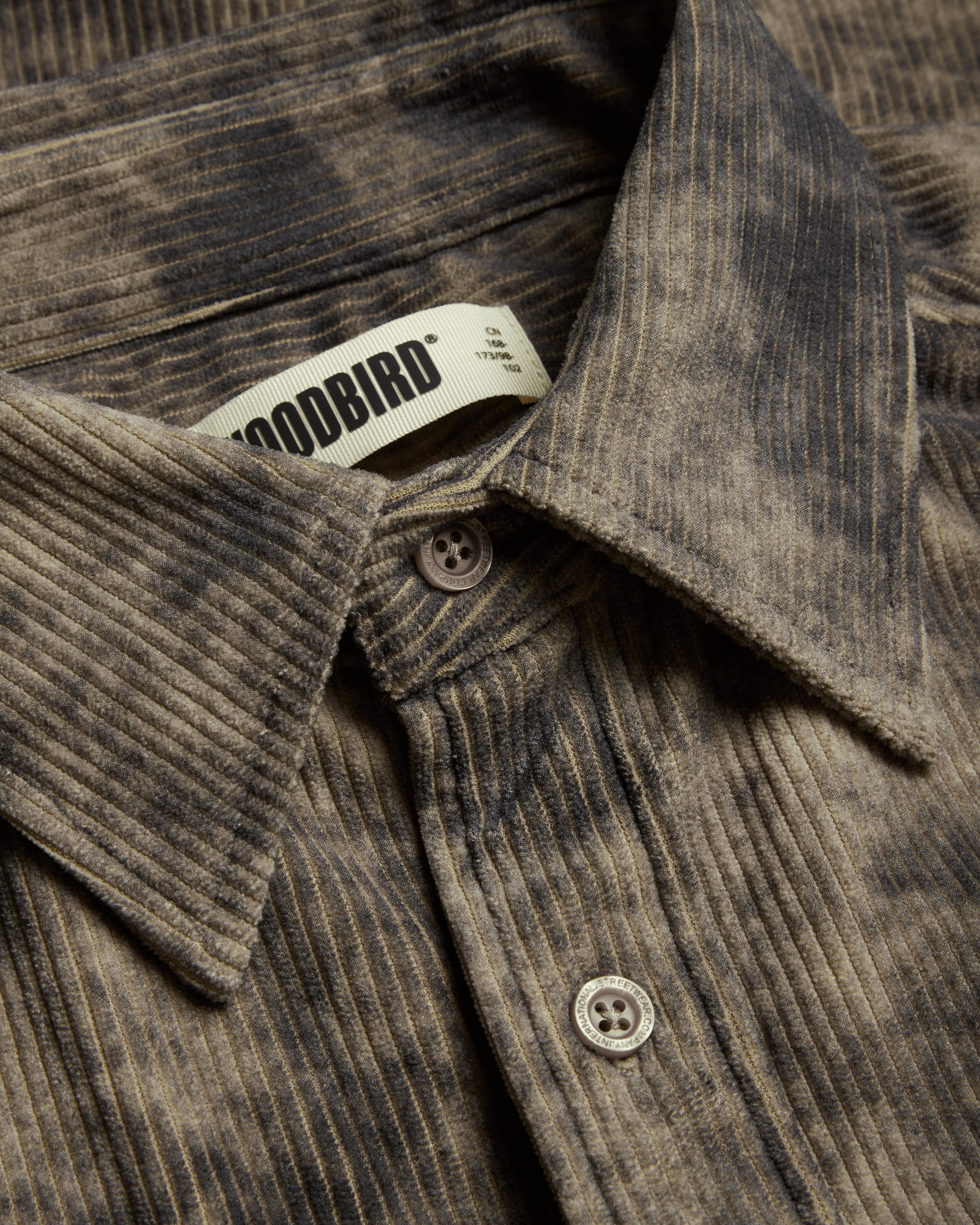 Woodbird WBBrooks Wash Cord Shirt Shirts Dark Olive