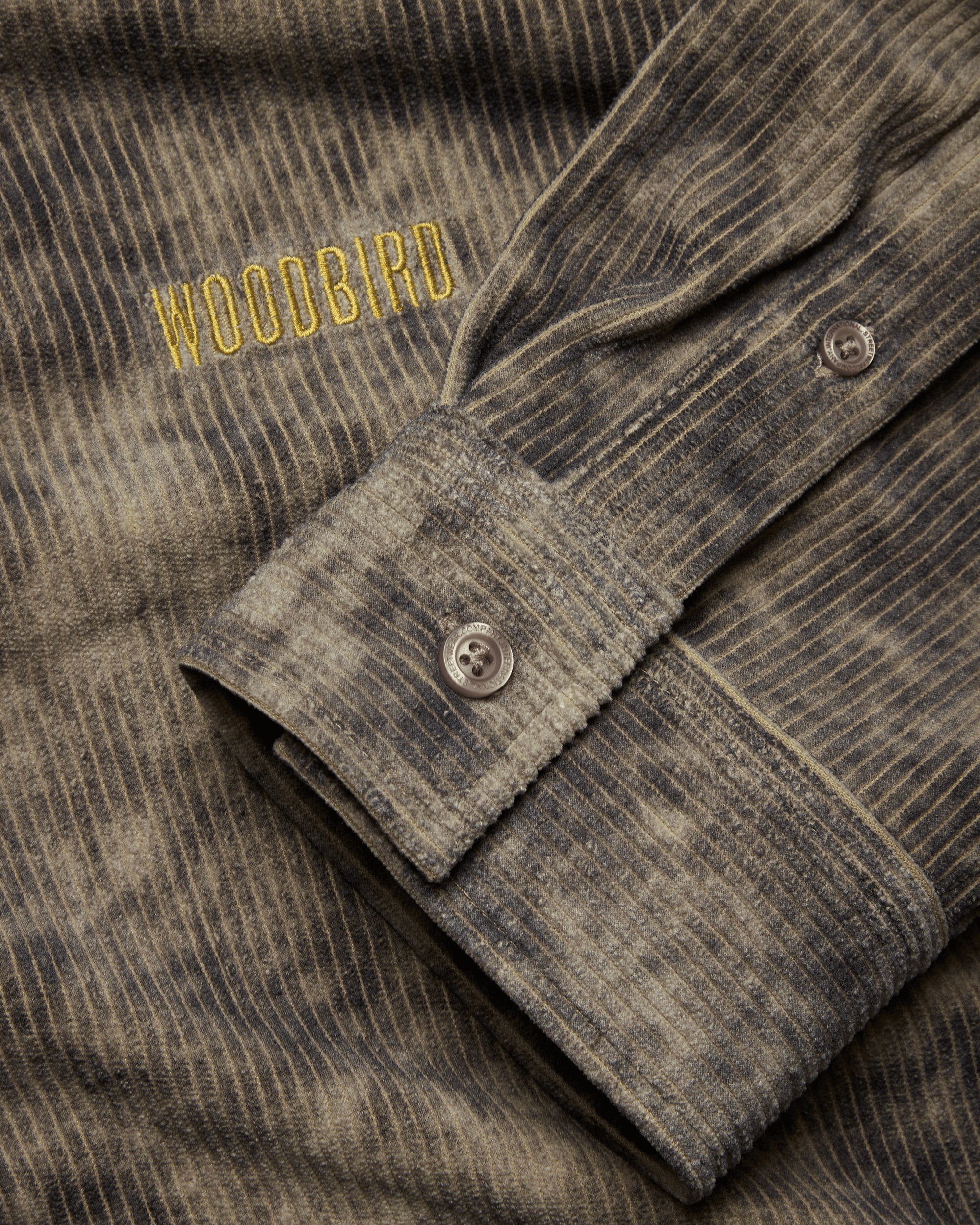 Woodbird WBBrooks Wash Cord Shirt Shirts Dark Olive