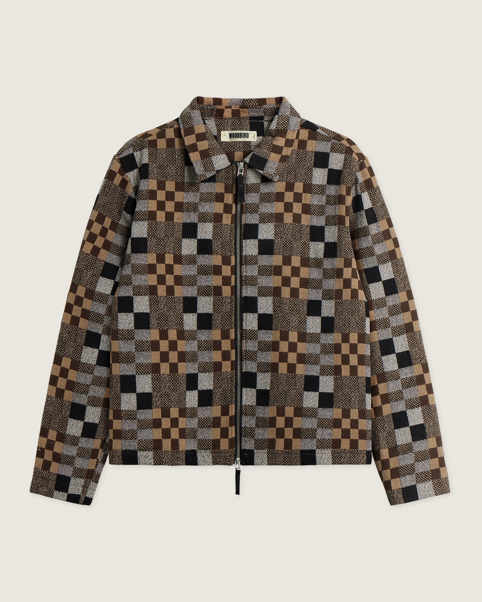 ジャケット・アウター Orbium HMrobe (size 48, Brown check) ORBIUM（オルビウム）BOATING BLAZER ヘヴィーリネンキャンバス