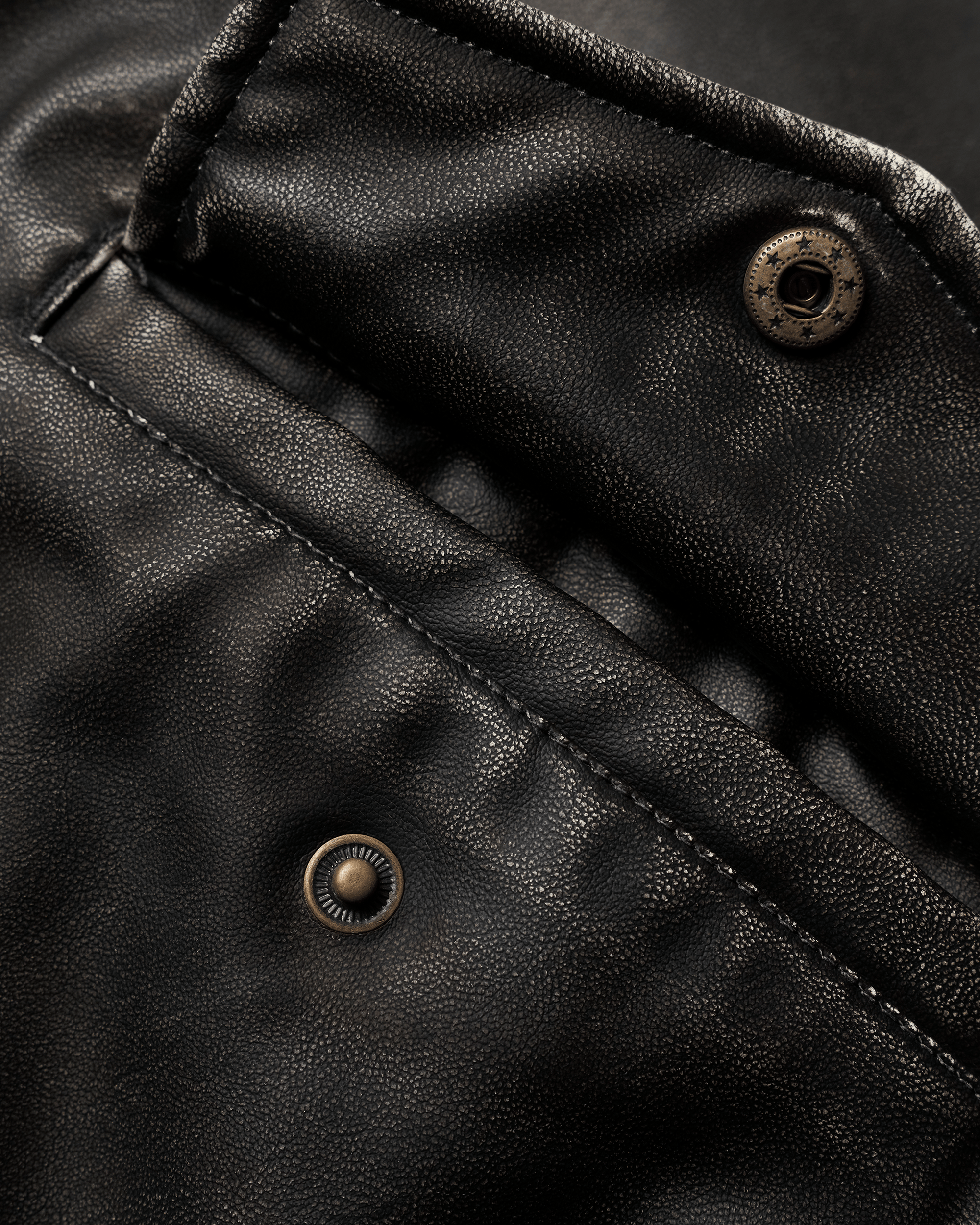 Woodbird Female WBBue Washed PU Jacket Outerwear Washed Black
