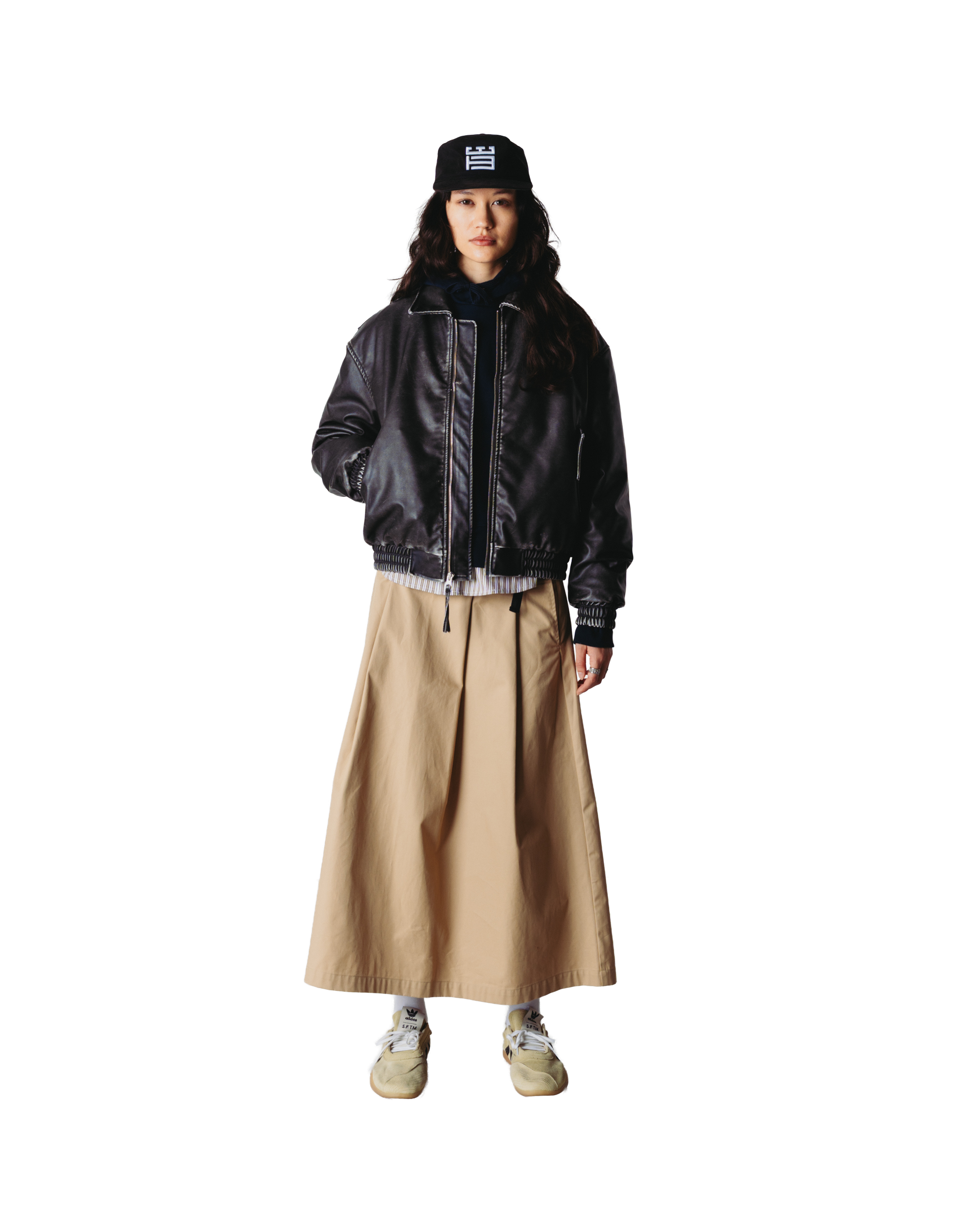Woodbird Female WBBue Washed PU Jacket Outerwear Washed Black