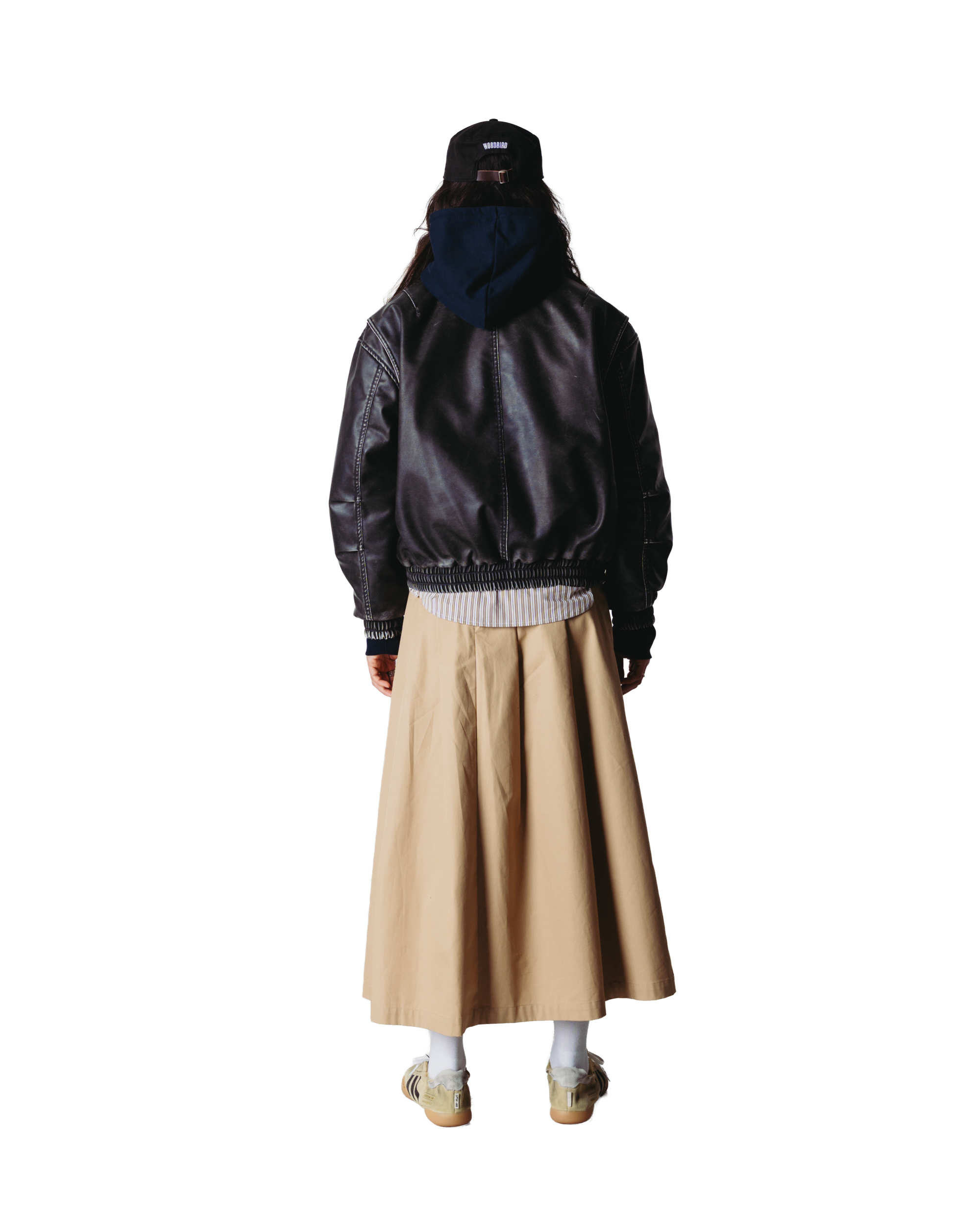 Woodbird Female WBBue Washed PU Jacket Outerwear Washed Black