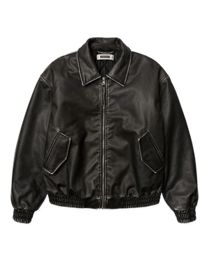 Woodbird Female WBBue Washed PU Jacket Outerwear Washed Black