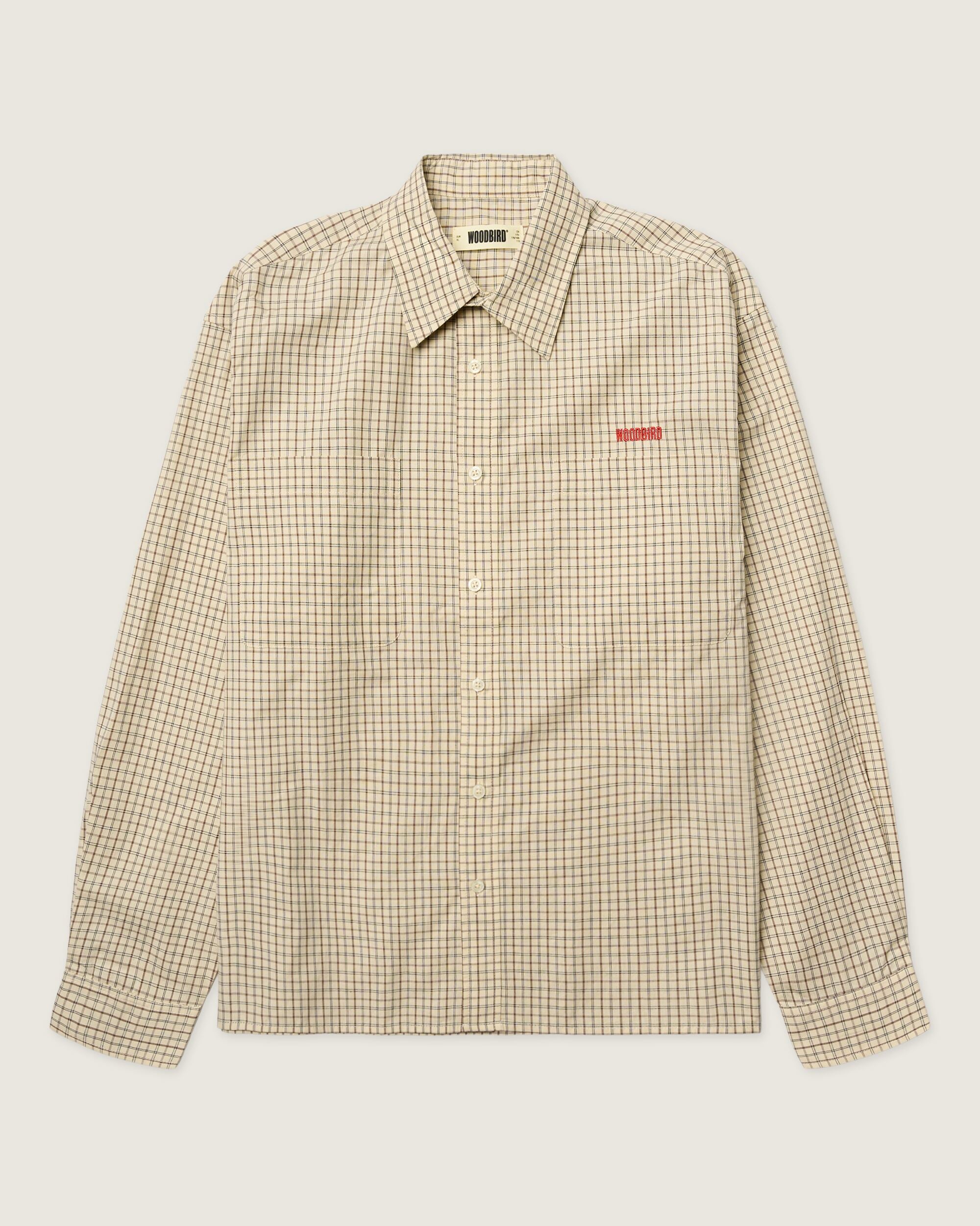 Woodbird WBBuzo Cai Check Shirt Shirts Off White Check