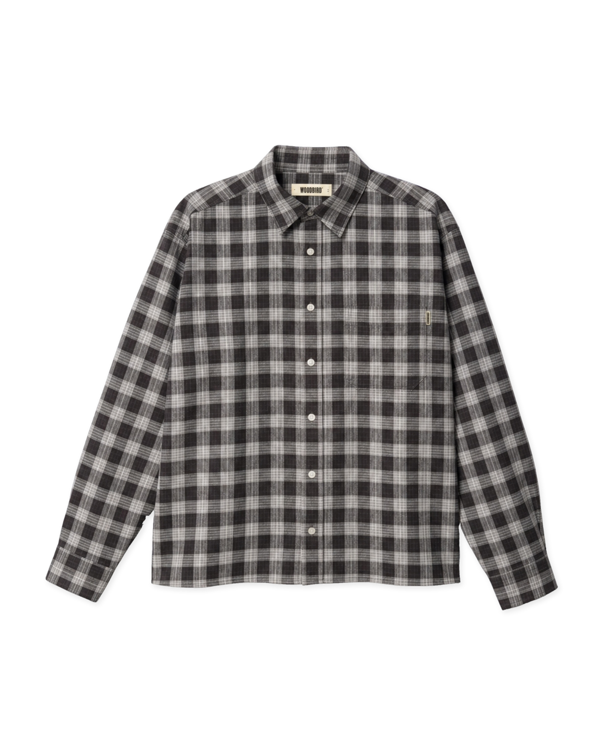 Woodbird WBBuzo Chen Check Shirt Shirts Black-Grey