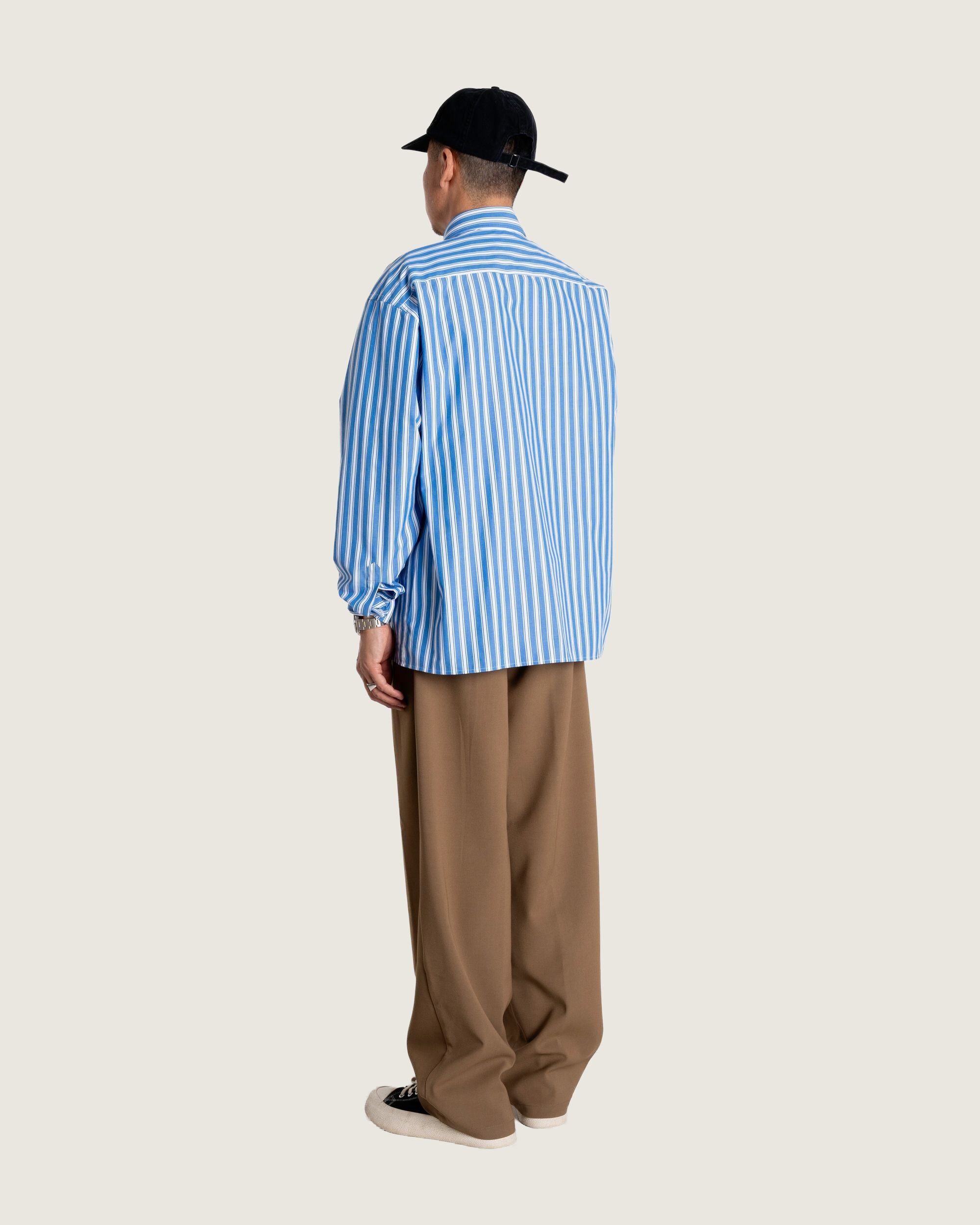 Woodbird WBBuzo Classic Shirt Shirts Blue Stripe