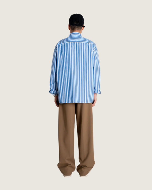 Woodbird WBBuzo Classic Shirt Shirts Blue Stripe