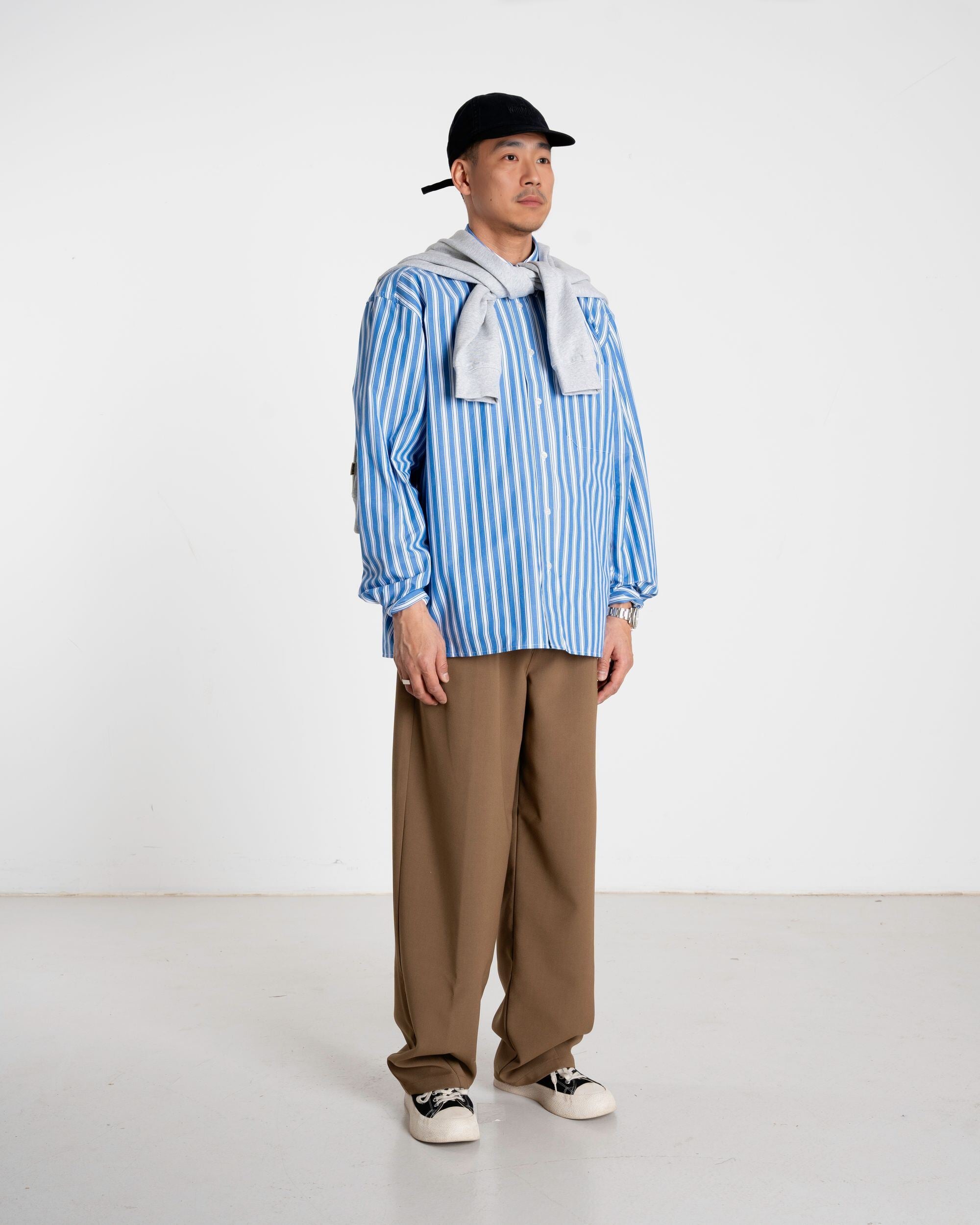 Woodbird WBBuzo Classic Shirt Shirts Blue Stripe