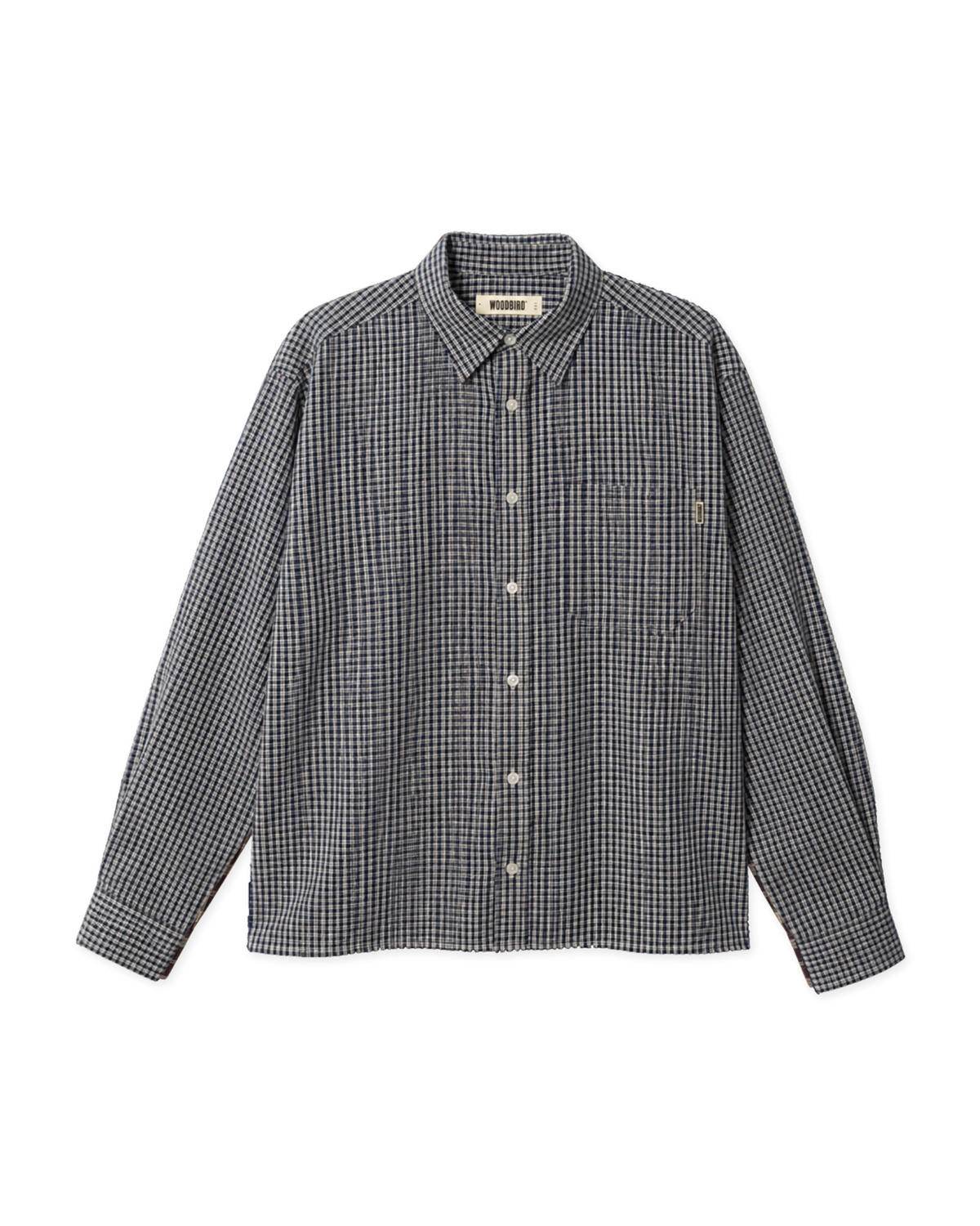 Woodbird WBBuzo Fang Check Shirt Shirts Navy-Sand