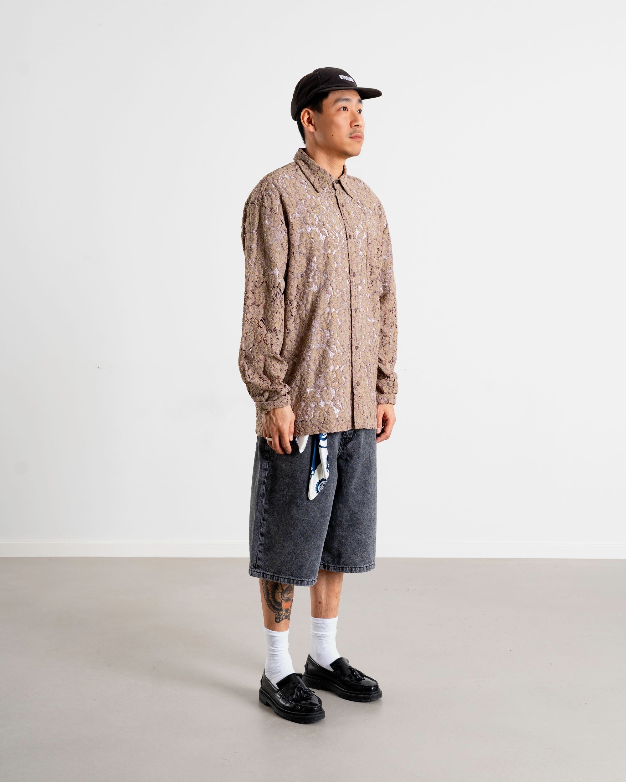 Woodbird WBBuzo Flow Shirt Shirts Taupe Brown