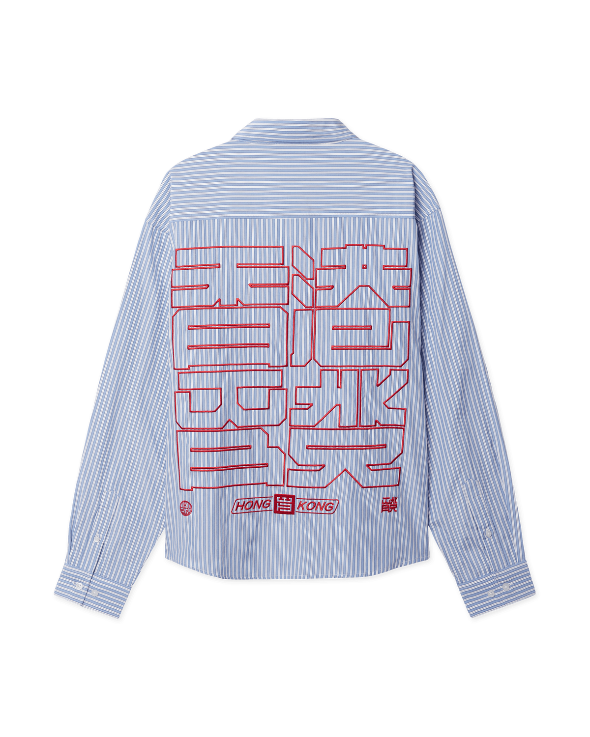 Woodbird WBBuzo HK Stripe Shirt Shirts Blue